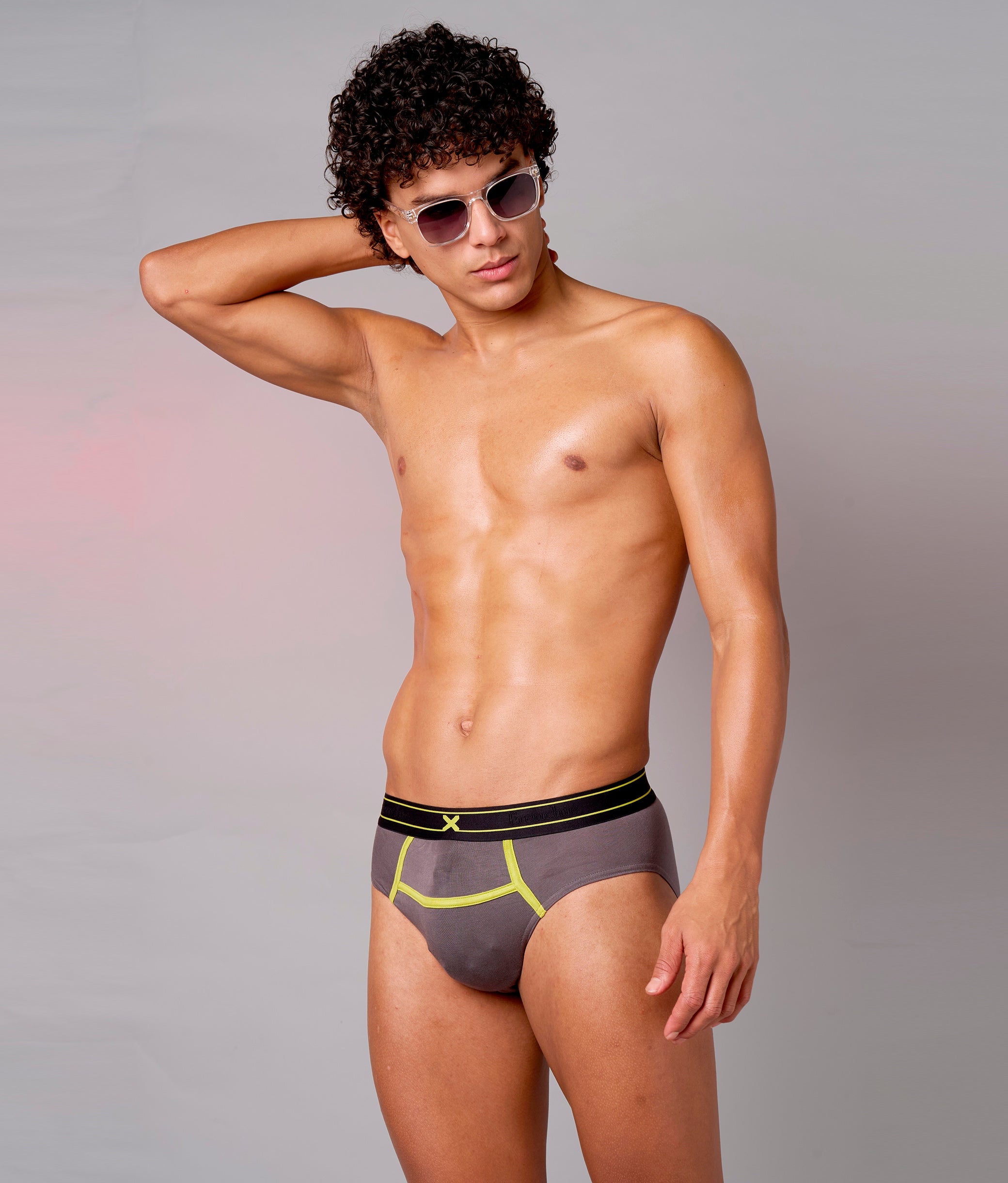 X-Rizz Castel Rock Grey Micro Modal Briefs
