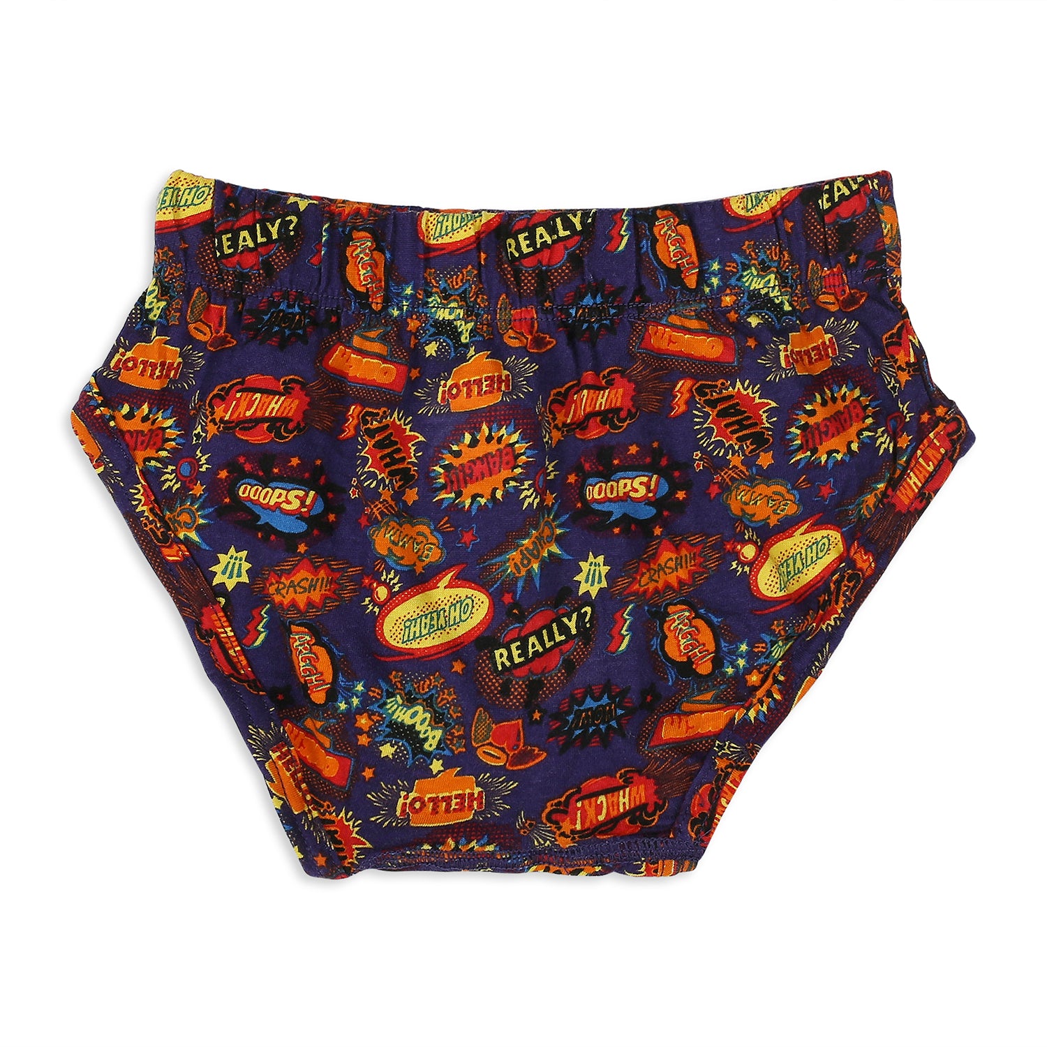 BR002 Kid's Printed Cotton Briefs - Assorted Colours