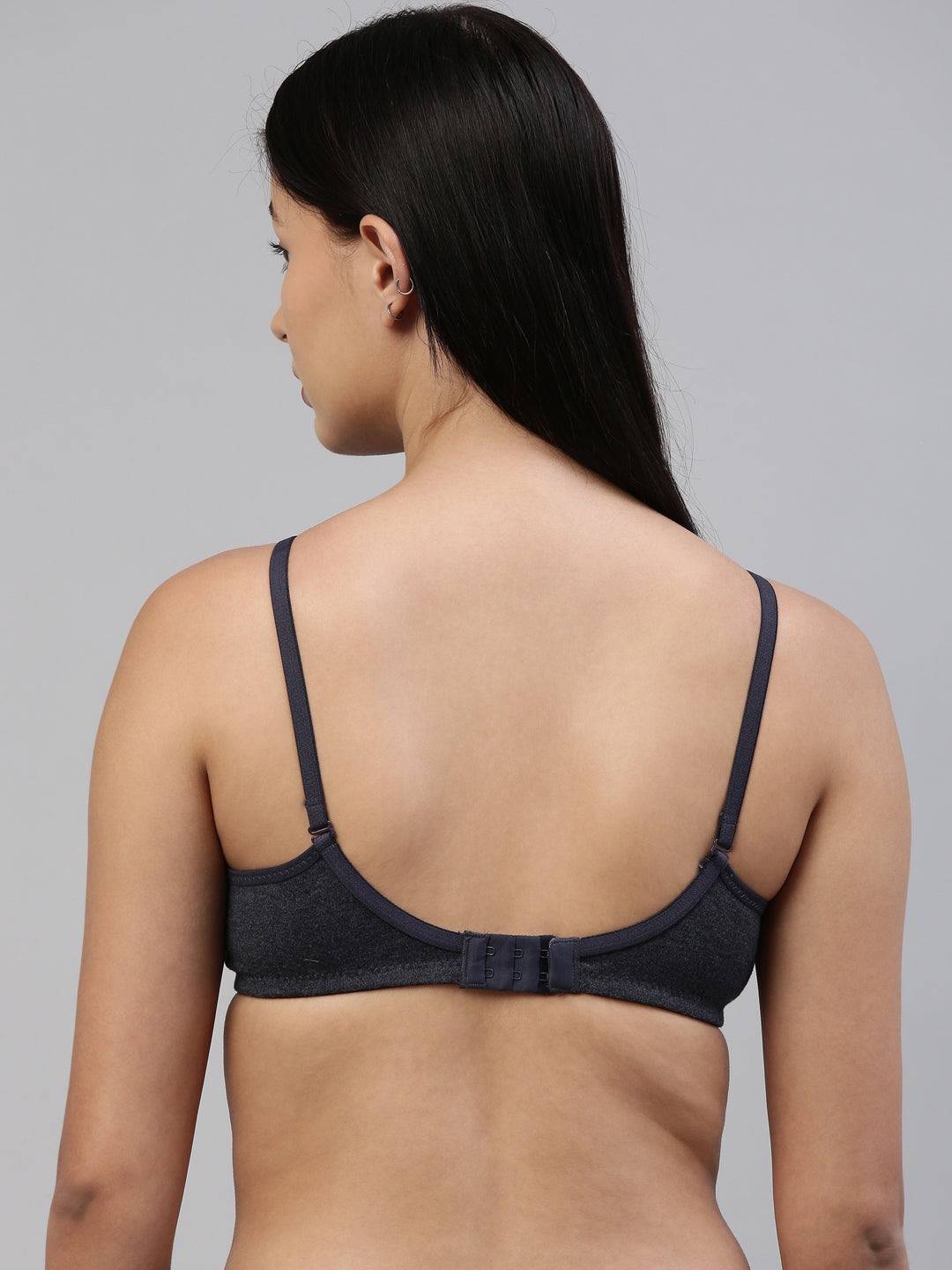 Elle Indigo Melange Cotton T-Shirt Bra for Women