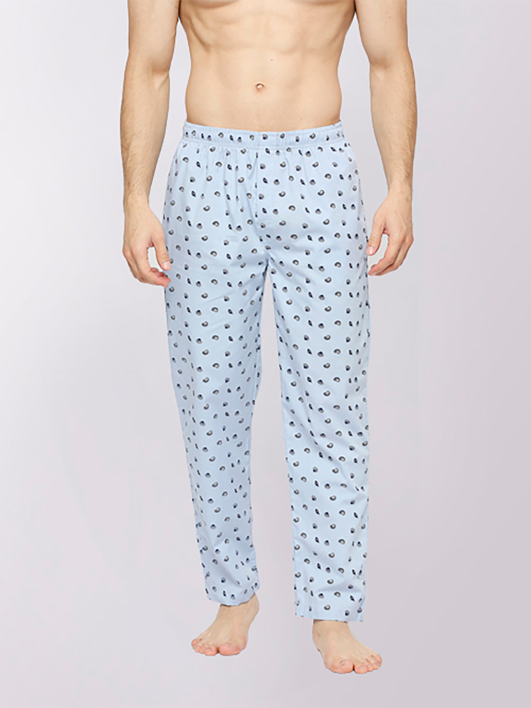 Relax Wear Seashell Sky Blue Printed Pyjama
