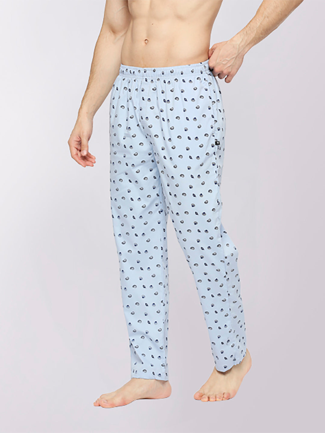 Relax Wear Seashell Sky Blue Printed Pyjama