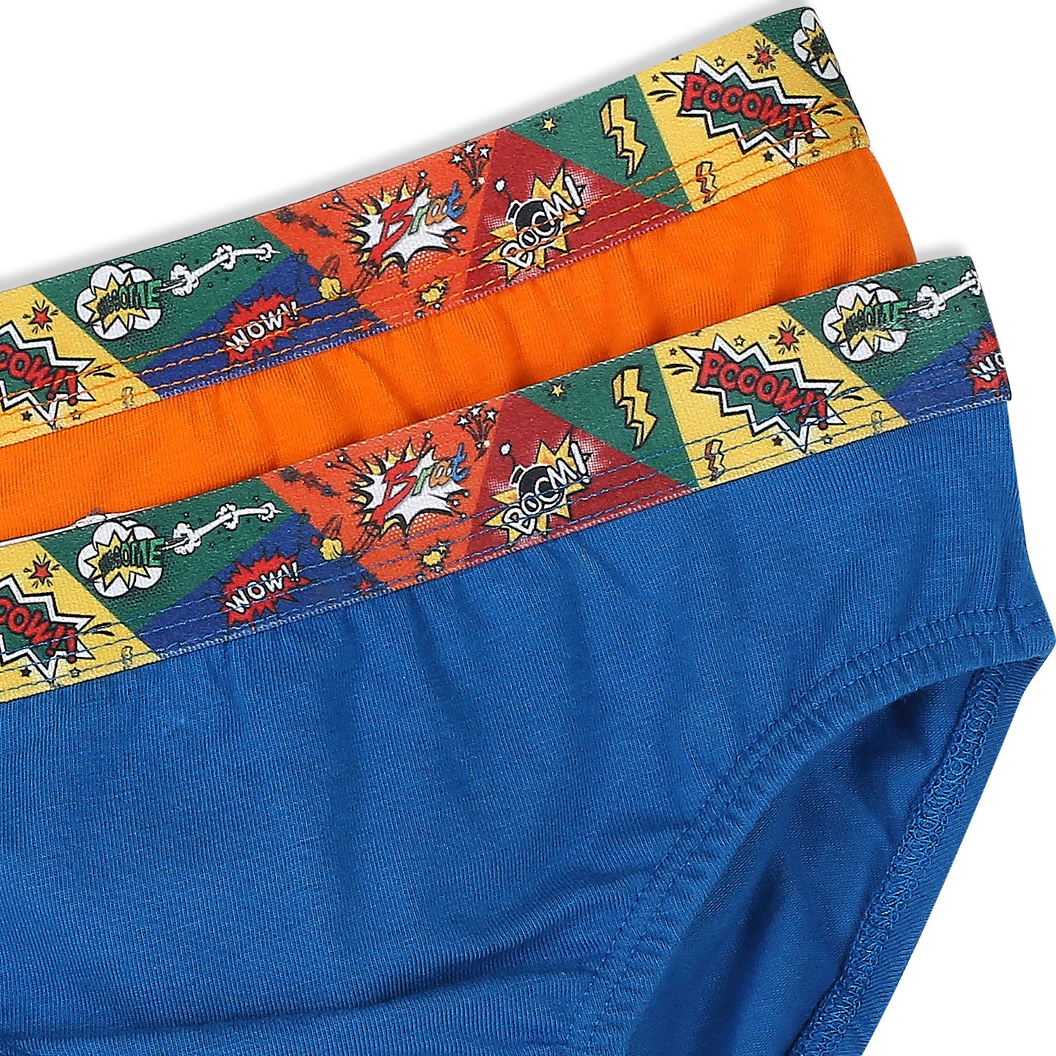BR001 Kid's Solid Cotton Briefs - Assorted Colours