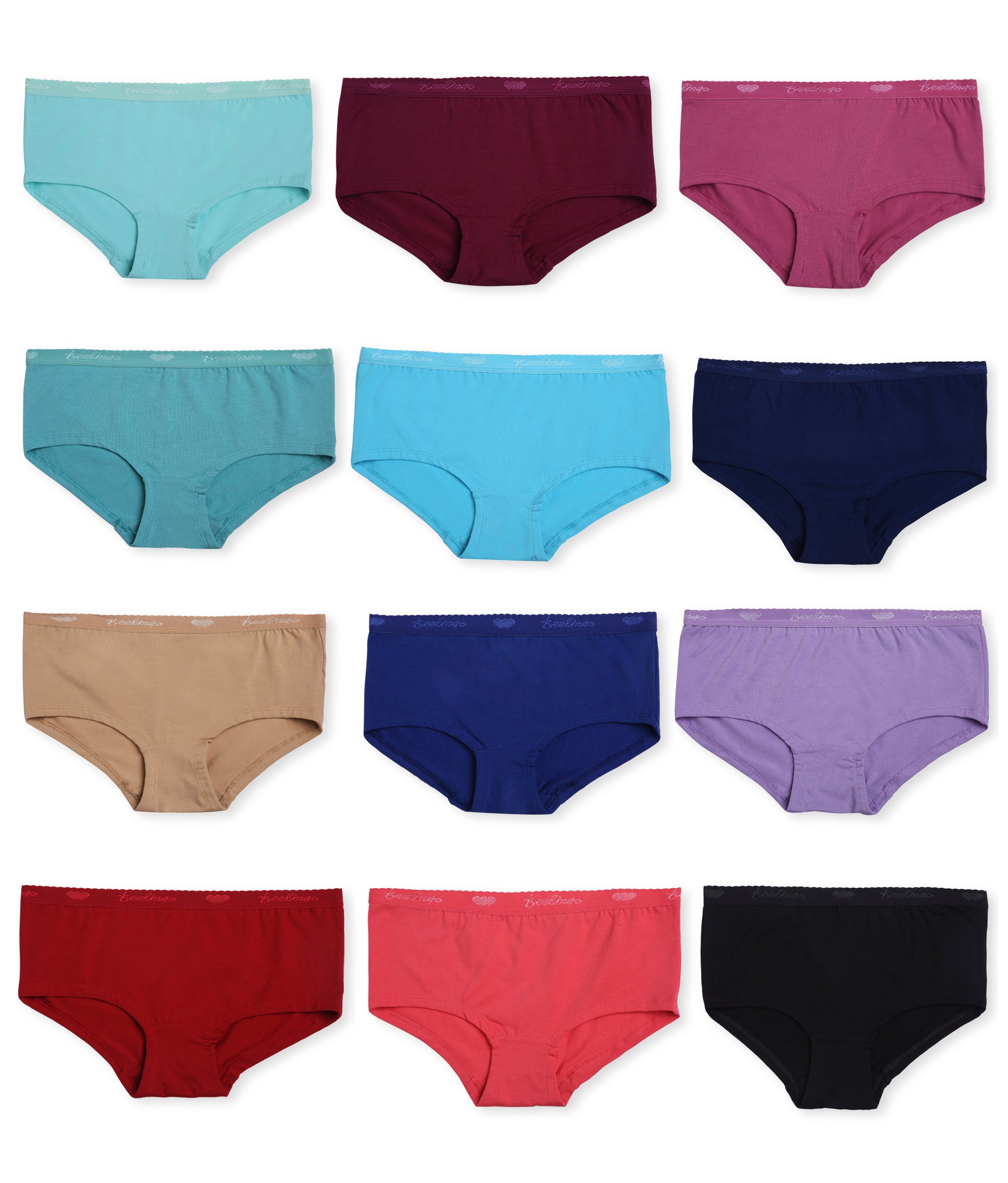 Amelie 112 Solid Boyleg Cotton Panty in Assorted Colours - AS02