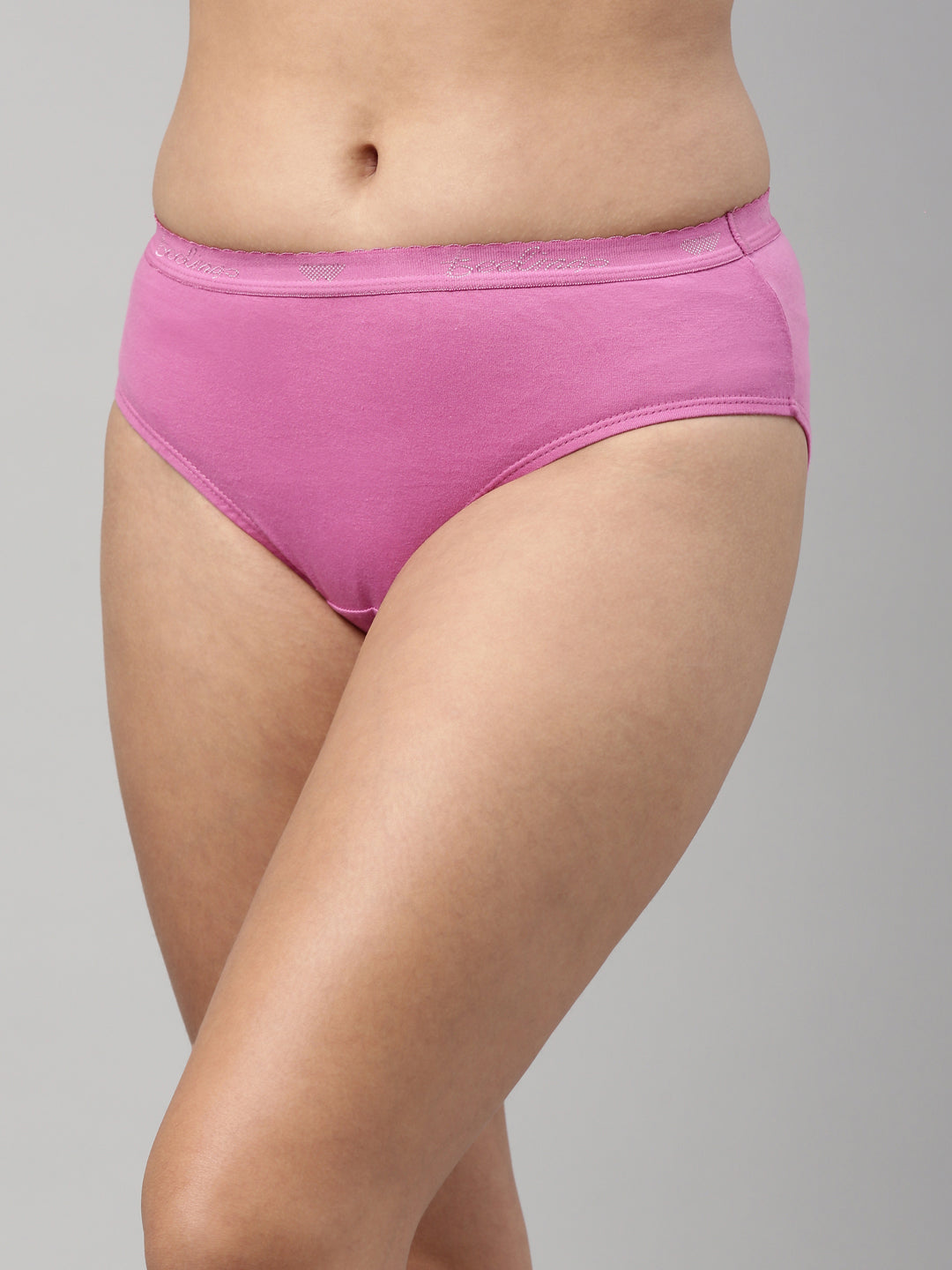 Amelie 103 Solid Outer Elastic Cotton Hipster Panty - Assorted Colours AS01