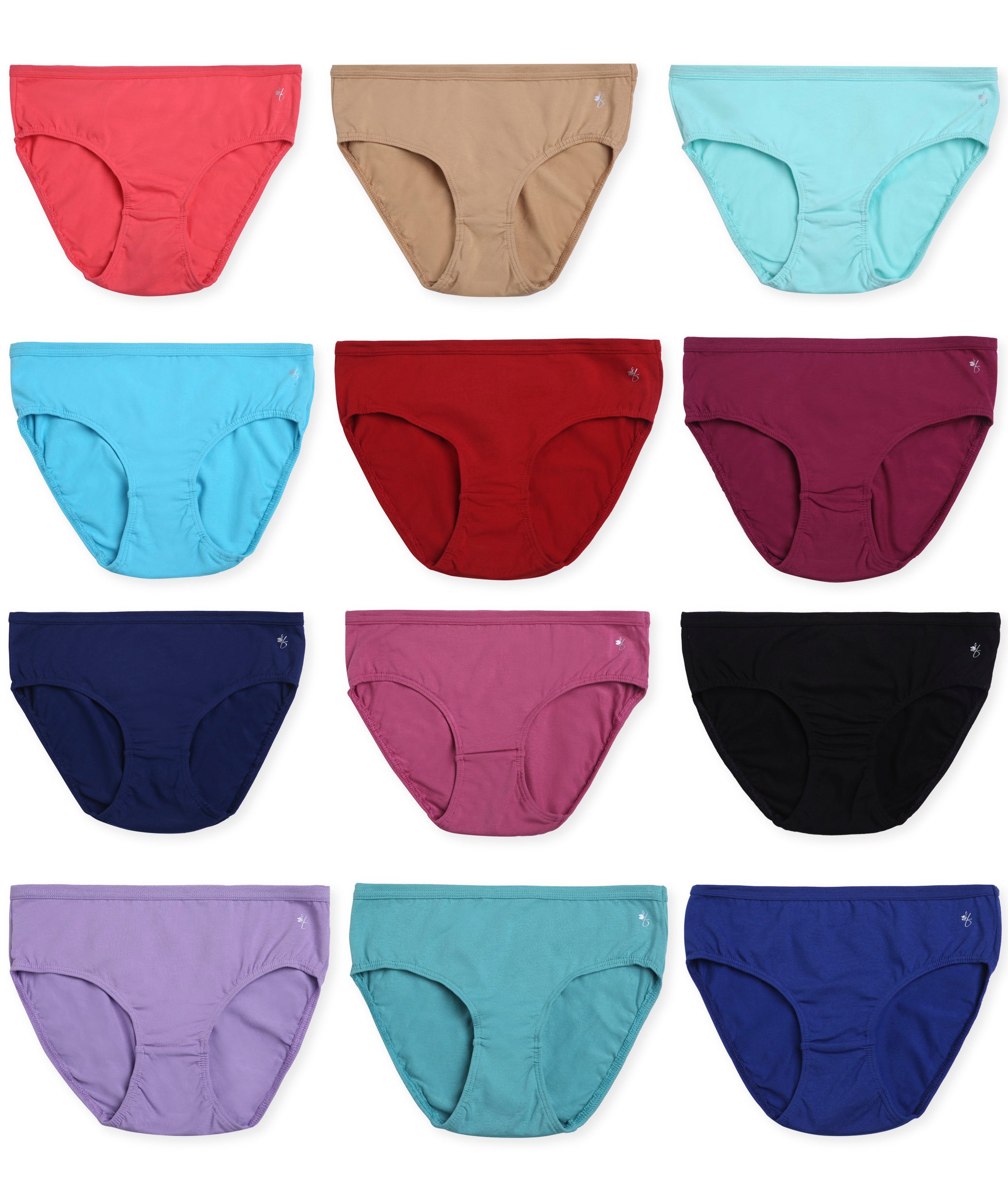 Amelie 108 Cotton Rich Hipster Panty in Assorted Colours - AS04