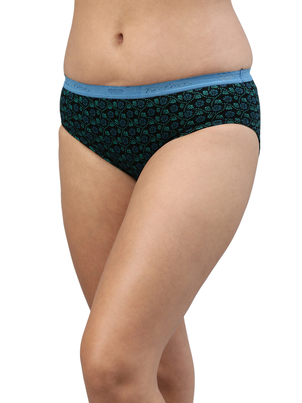 Amelie 104 High Coverage Printed Cotton Hipster Panty - Assorted Colours AS02