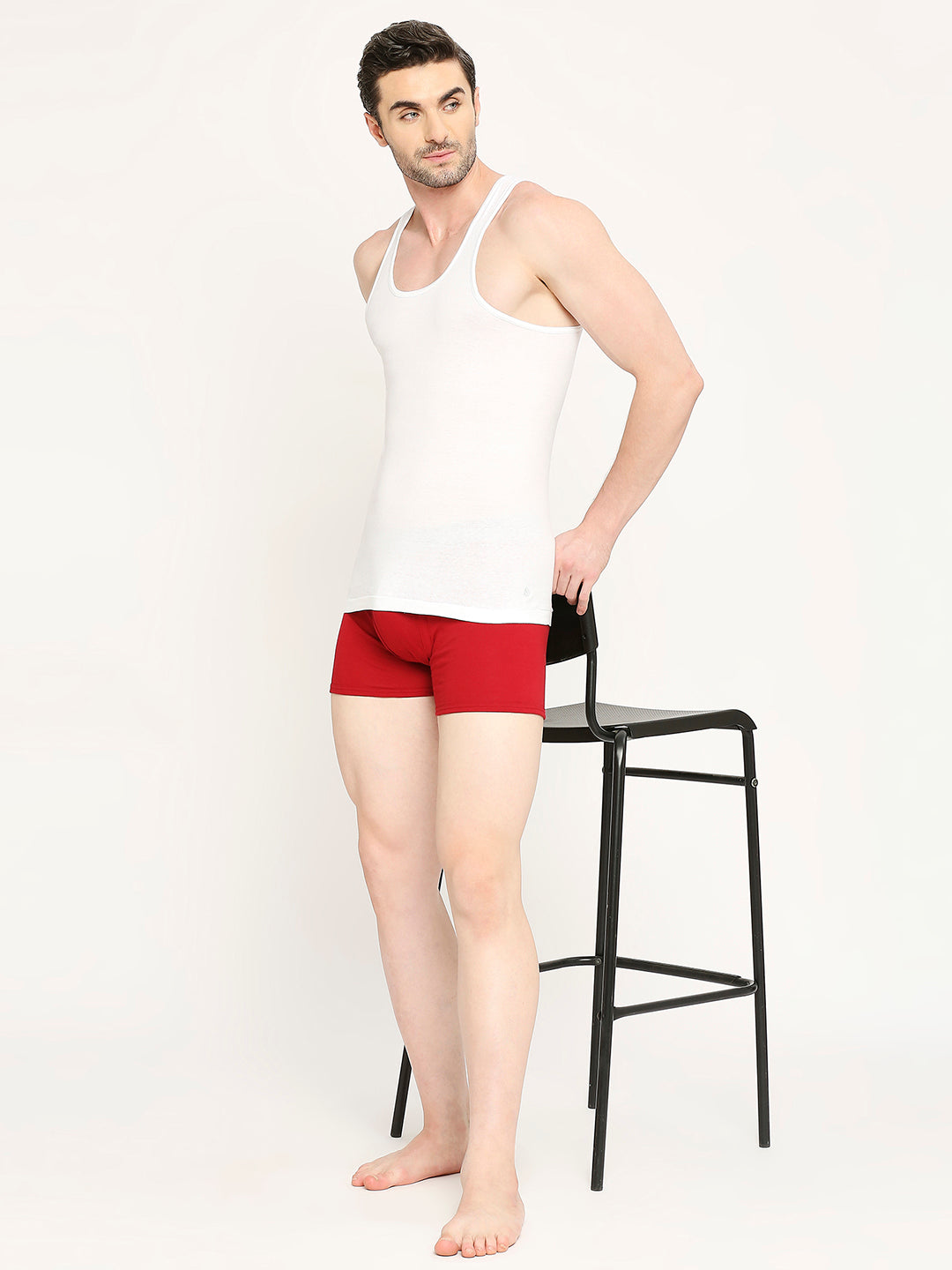 Men's Supreme Round Neck Combed Cotton Vest - White