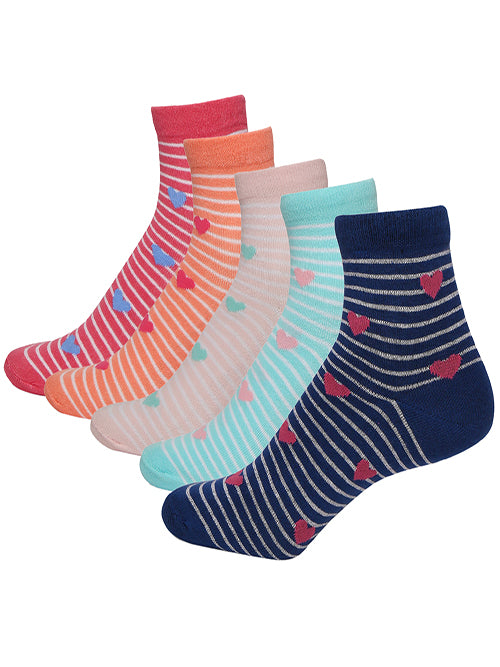 Everyday Casual Socks for Women's All-Day Comfort for Daily Activities, Moisture Control, and Odor-Free Wear- Assorted (Pack of 5)