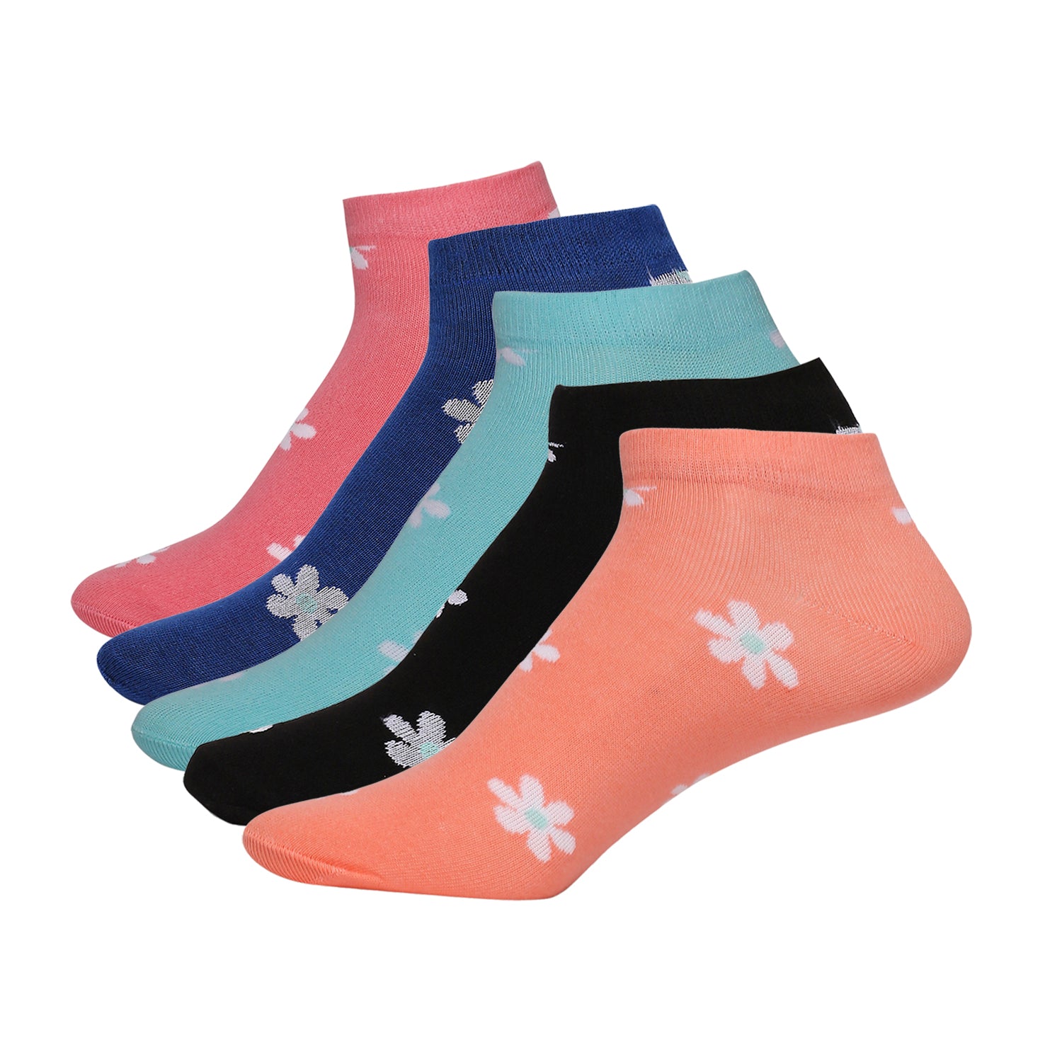 Everyday Casual Socks for Women's All-Day Comfort for Daily Activities, Moisture Control, and Odor-Free Wear- Assorted (Pack of 5)