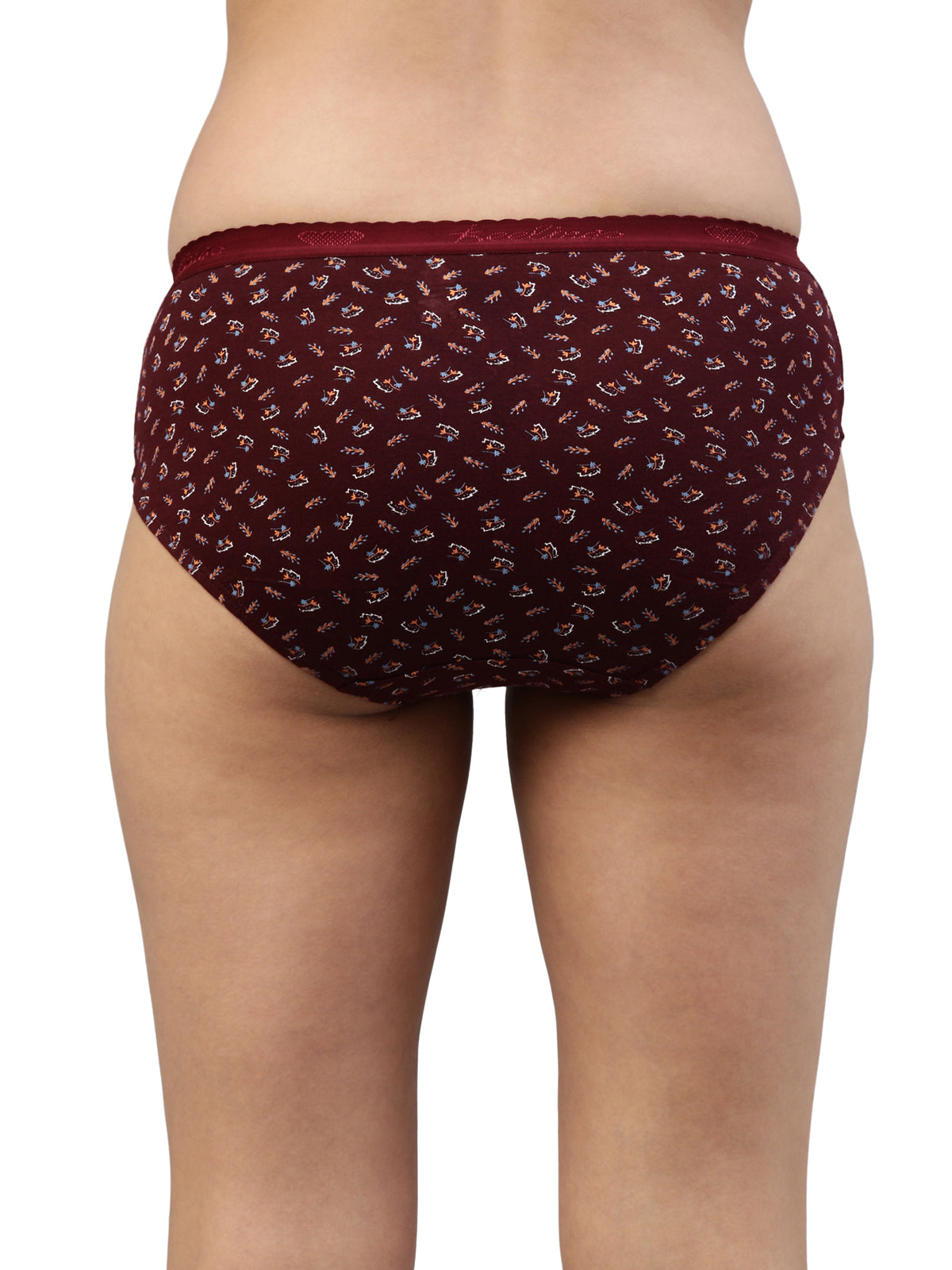 Amelie 104 High Coverage Printed Cotton Hipster Panty - Assorted Colours AS04