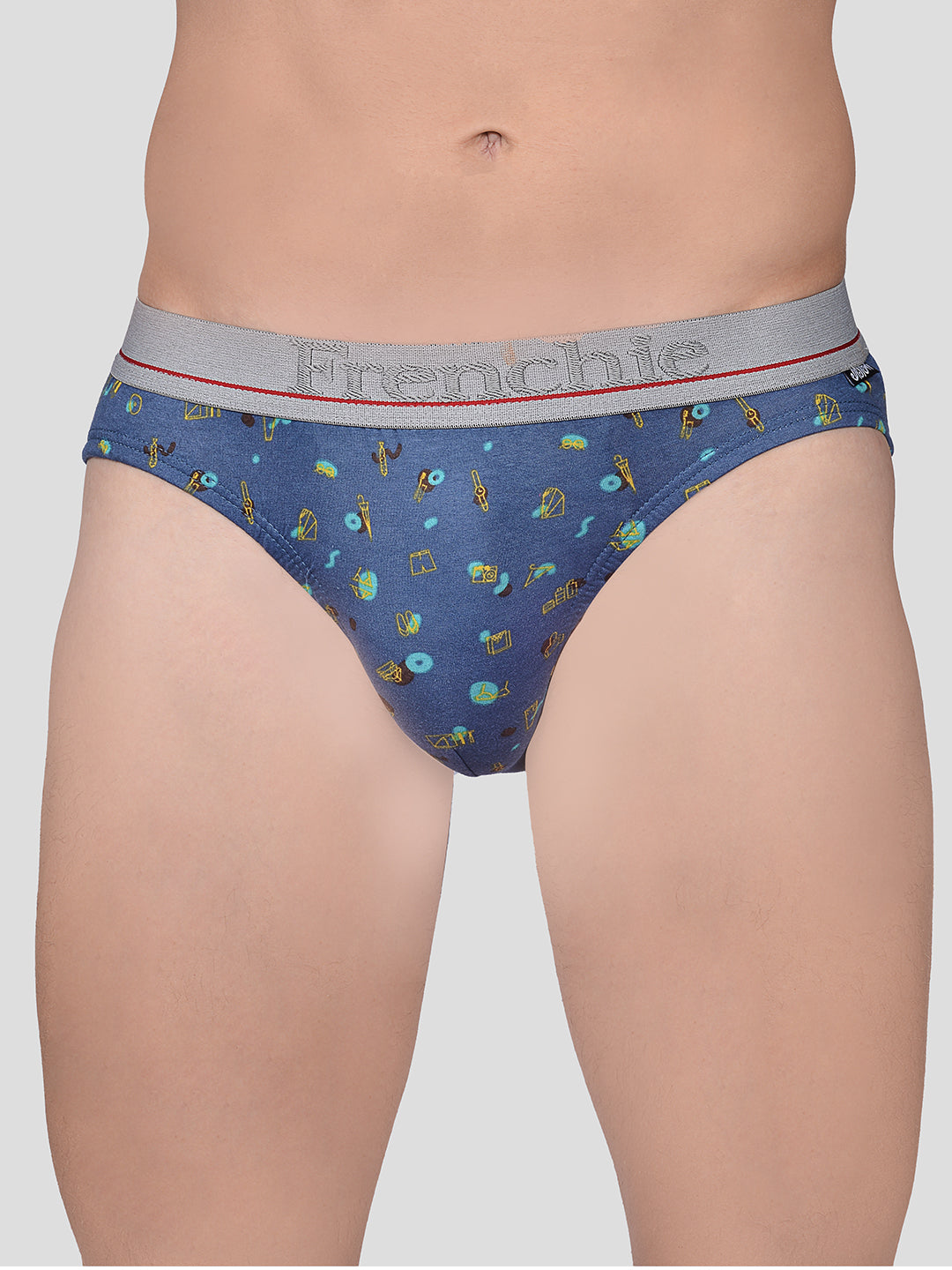 Men's Designer Outer Elastic Printed Brief (Assorted Colors)