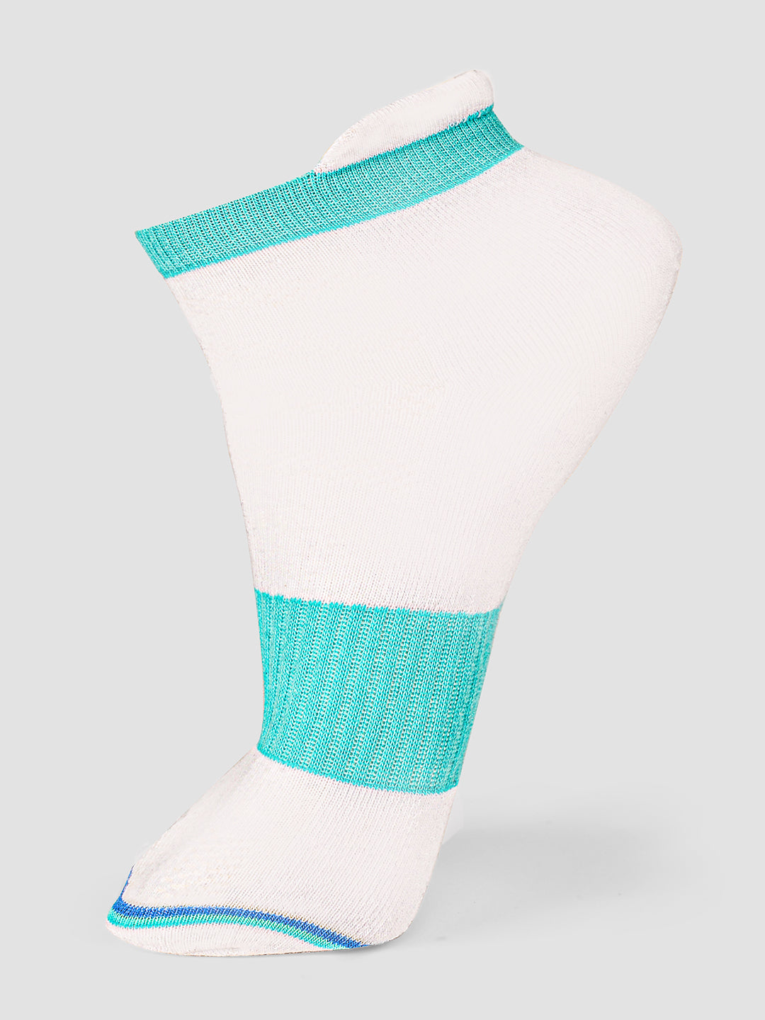 PACK OF 4 CONTRAST TIPPING DESIGN-07 ANKLE CUT ASSORTED COTTON SOCKS