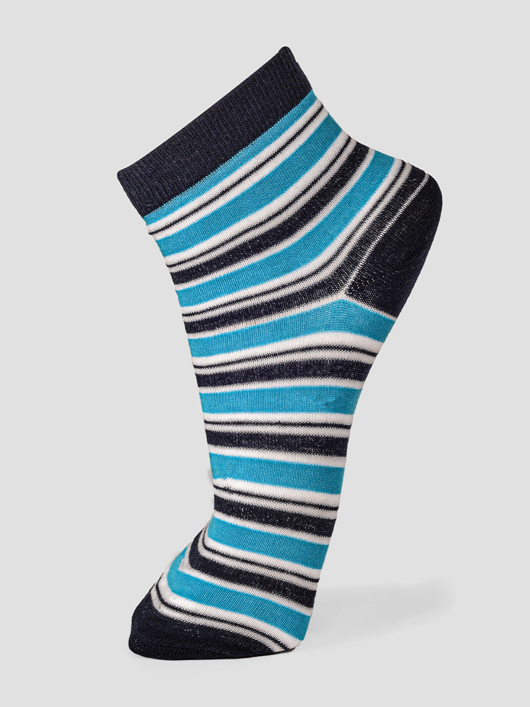 PACK OF 5 STRIPERS ALL OVER DESIGN ANKLE LENGTH CUT ASSORTED COTTON SOCKS 05