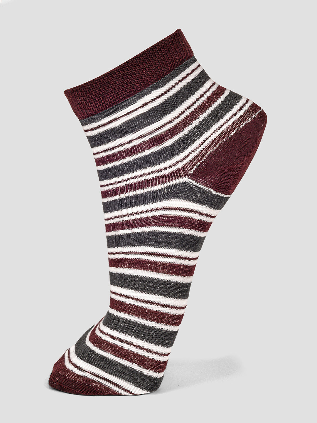 PACK OF 5 STRIPERS ALL OVER DESIGN ANKLE LENGTH CUT ASSORTED COTTON SOCKS 05