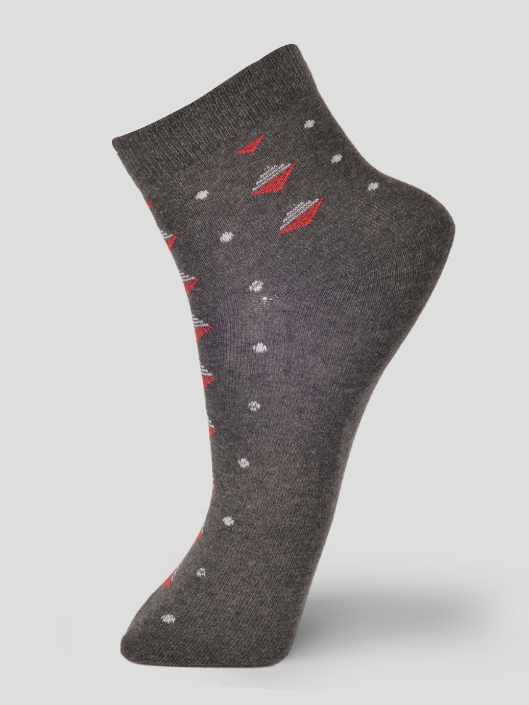 PACK OF 5 SMART FORMAL -ALL OVER- 008 ANKLE CUT ASSORTED COTTON SOCKS
