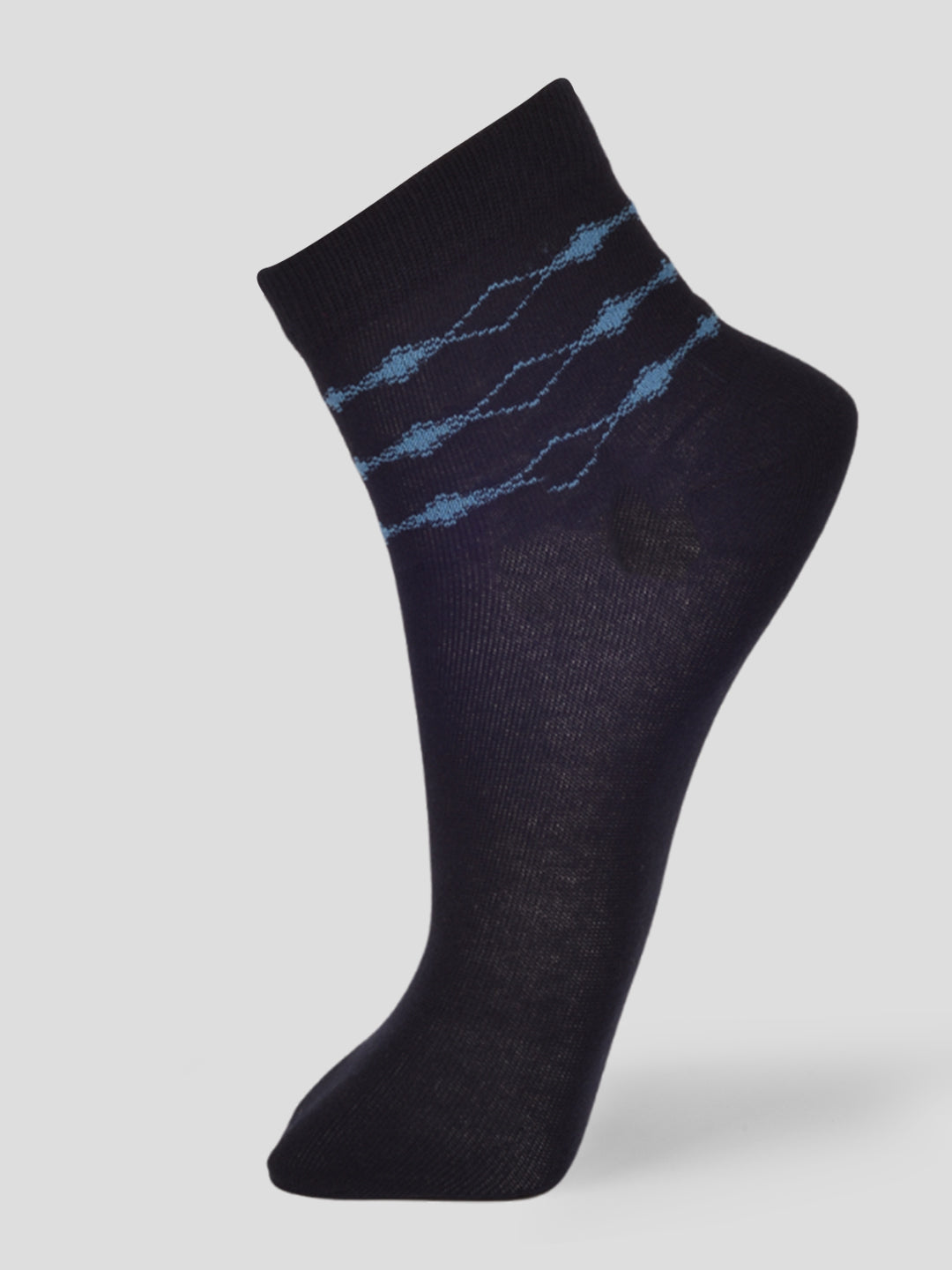 PACK OF 5 SMART FORMAL -BIG MOTIF 004 ANKLE CUT ASSORTED COTTON SOCKS