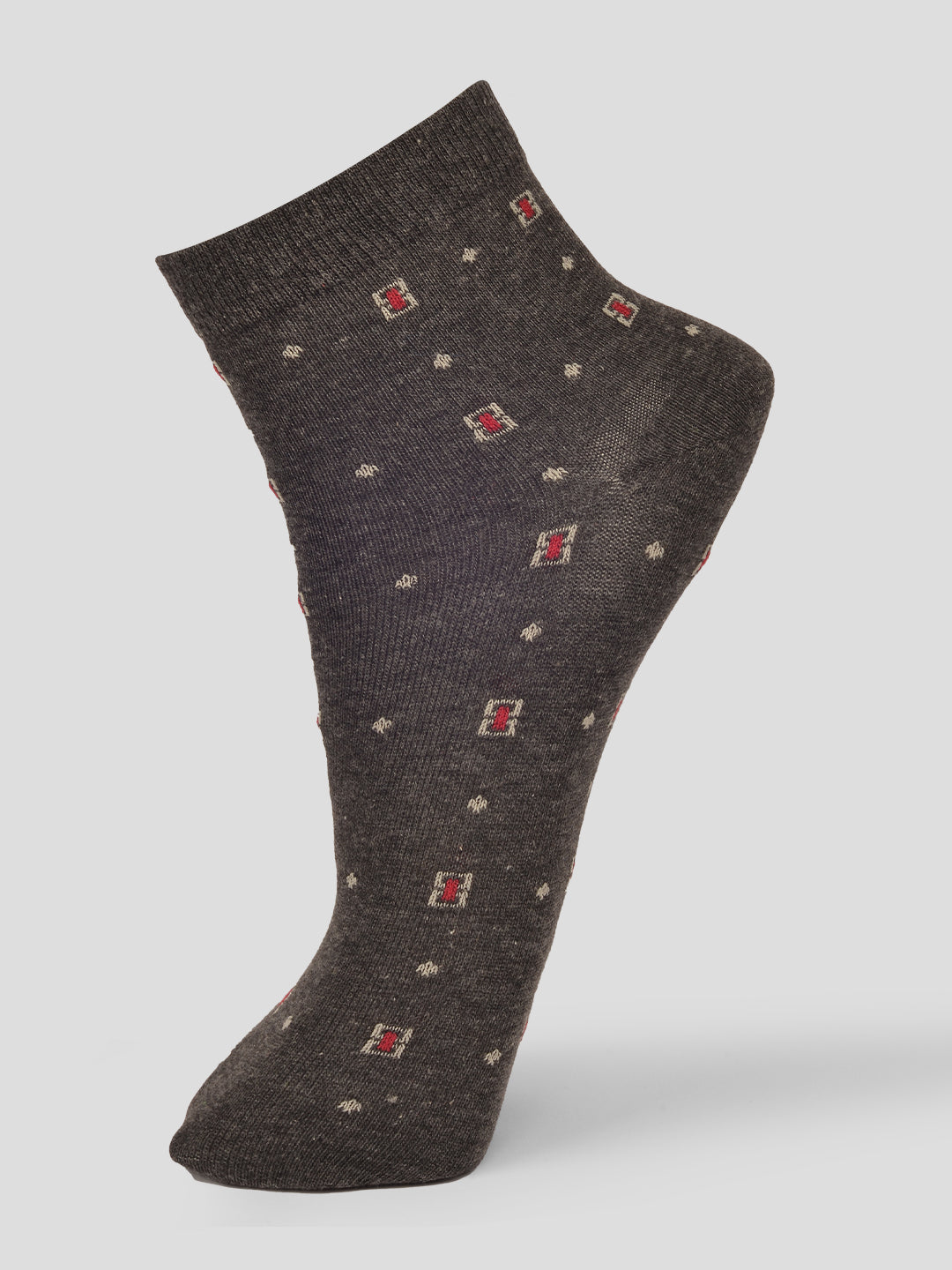 PACK OF 5 SMART FORMAL-ALL OVER - 001 ANKLE CUT ASSORTED COTTON SOCKS