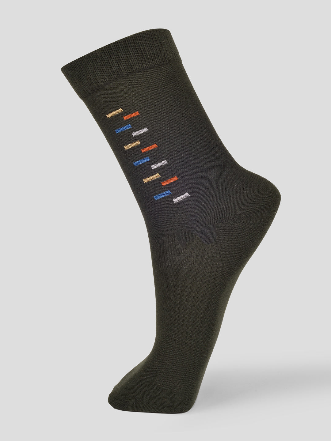 PACK OF 5 FORMAL -BIG MOTIF - 002 FULL CUT ASSORTED COTTON SOCKS