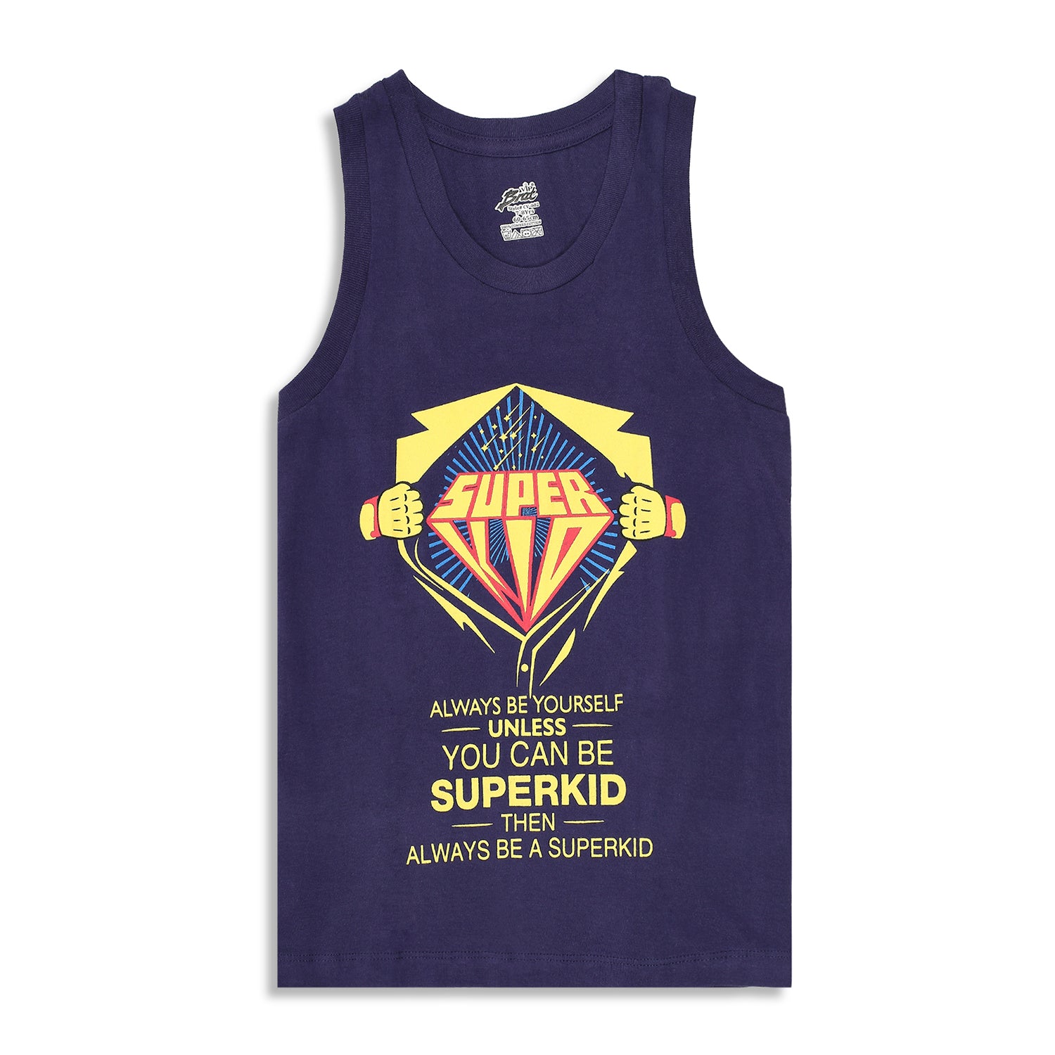 CV002 Kid's Printed Cotton Vest for Boys - Assorted Colours