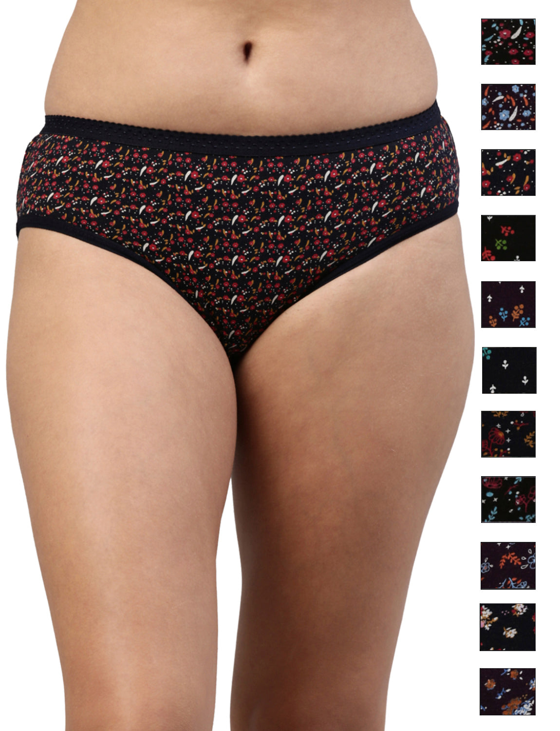 Passion OE Soft Cotton Printed Panty for Women - Assorted Colours AS04