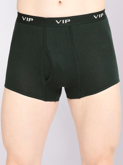 Men's Punch Plain Cotton Trunks, Colors & Prints May Vary
