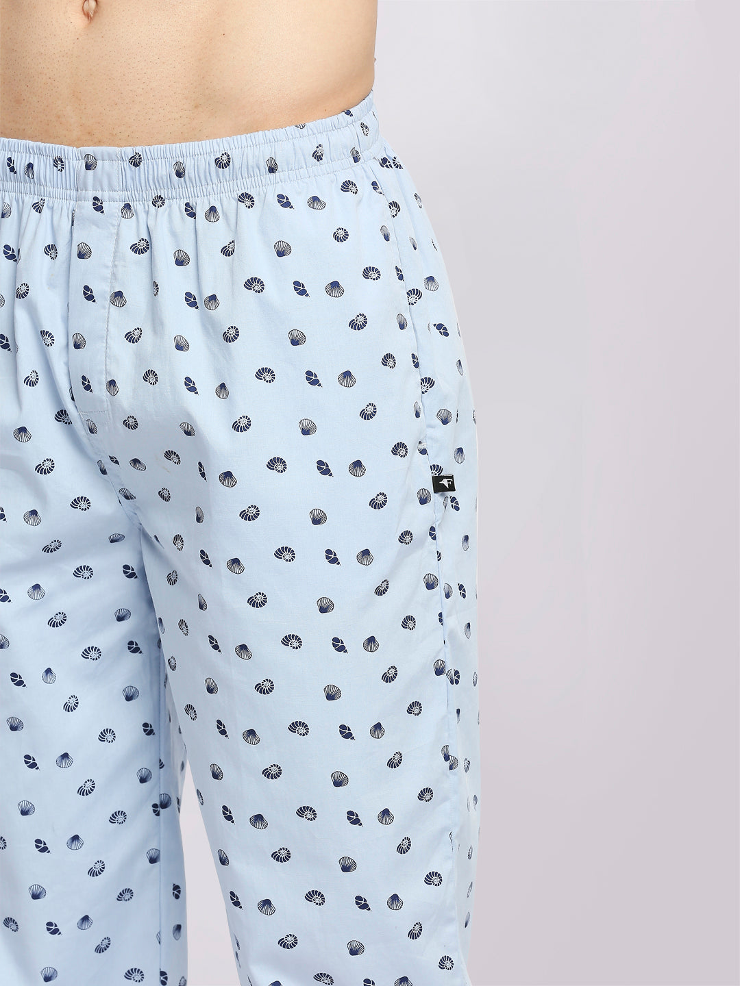 Relax Wear Seashell Sky Blue Printed Pyjama