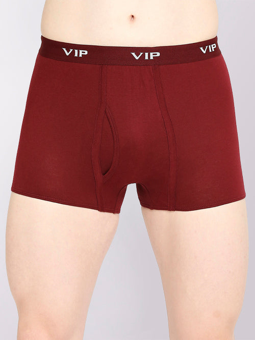 Men's Punch Plain Cotton Trunks, Colors & Prints May Vary