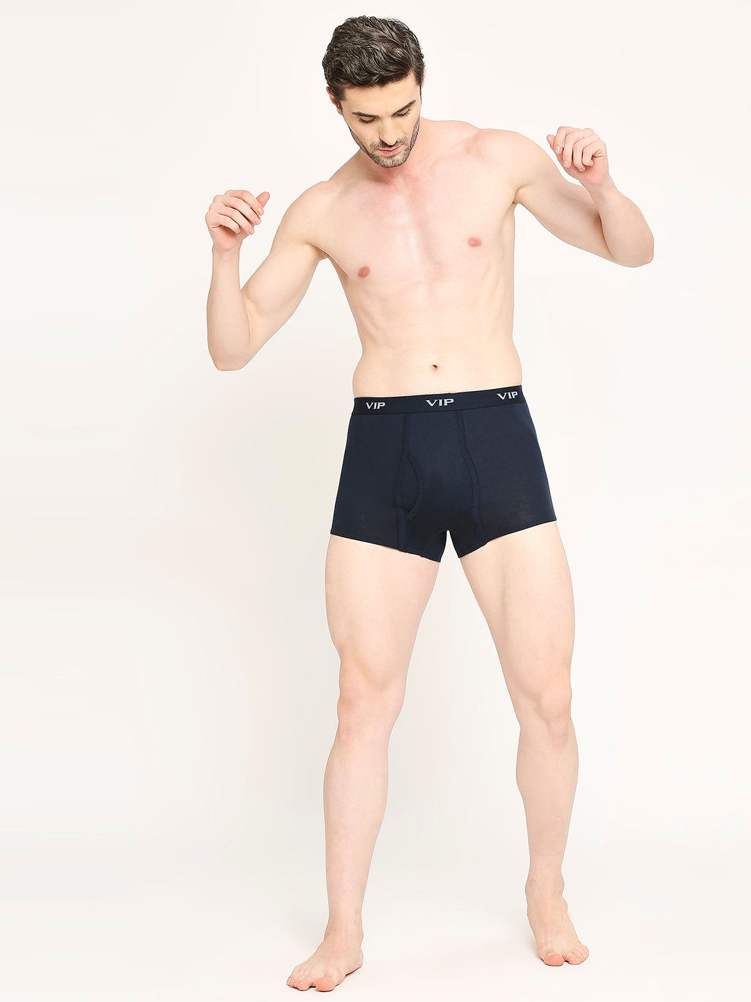 Men's Punch Plain Cotton Trunks, Colors & Prints May Vary