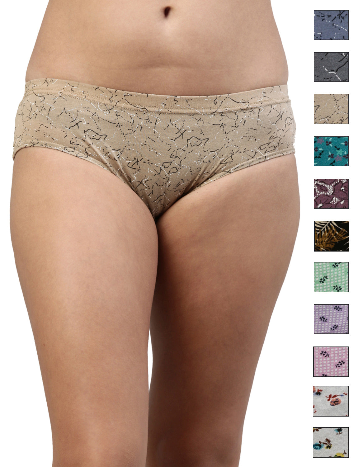 Passion IE Soft Cotton Full Coverage Panty for Women - Assorted Colours AS04