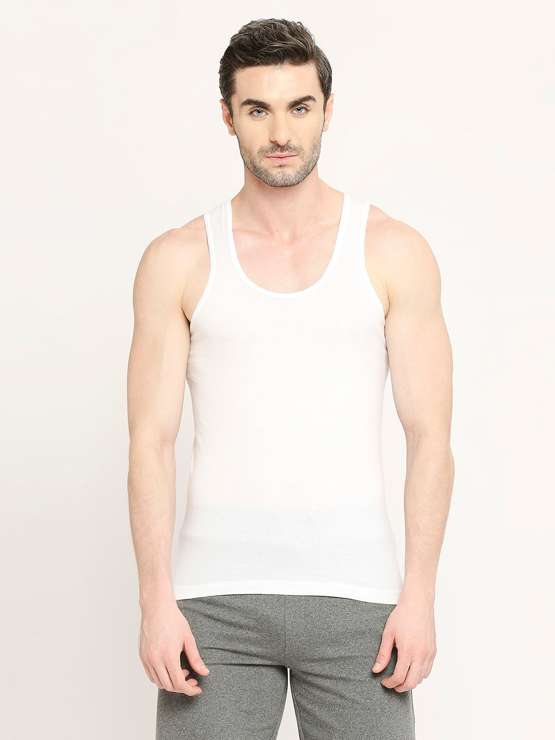 Knit Shrunk Anti-Microbial Cotton Vest | Pack of 2