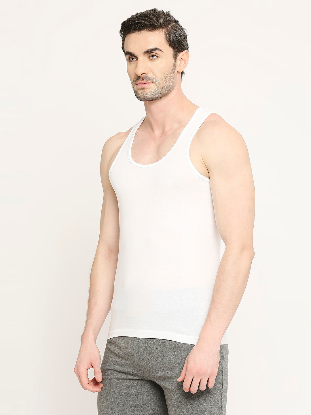Knit Shrunk Anti-Microbial Cotton Vest | Pack of 2