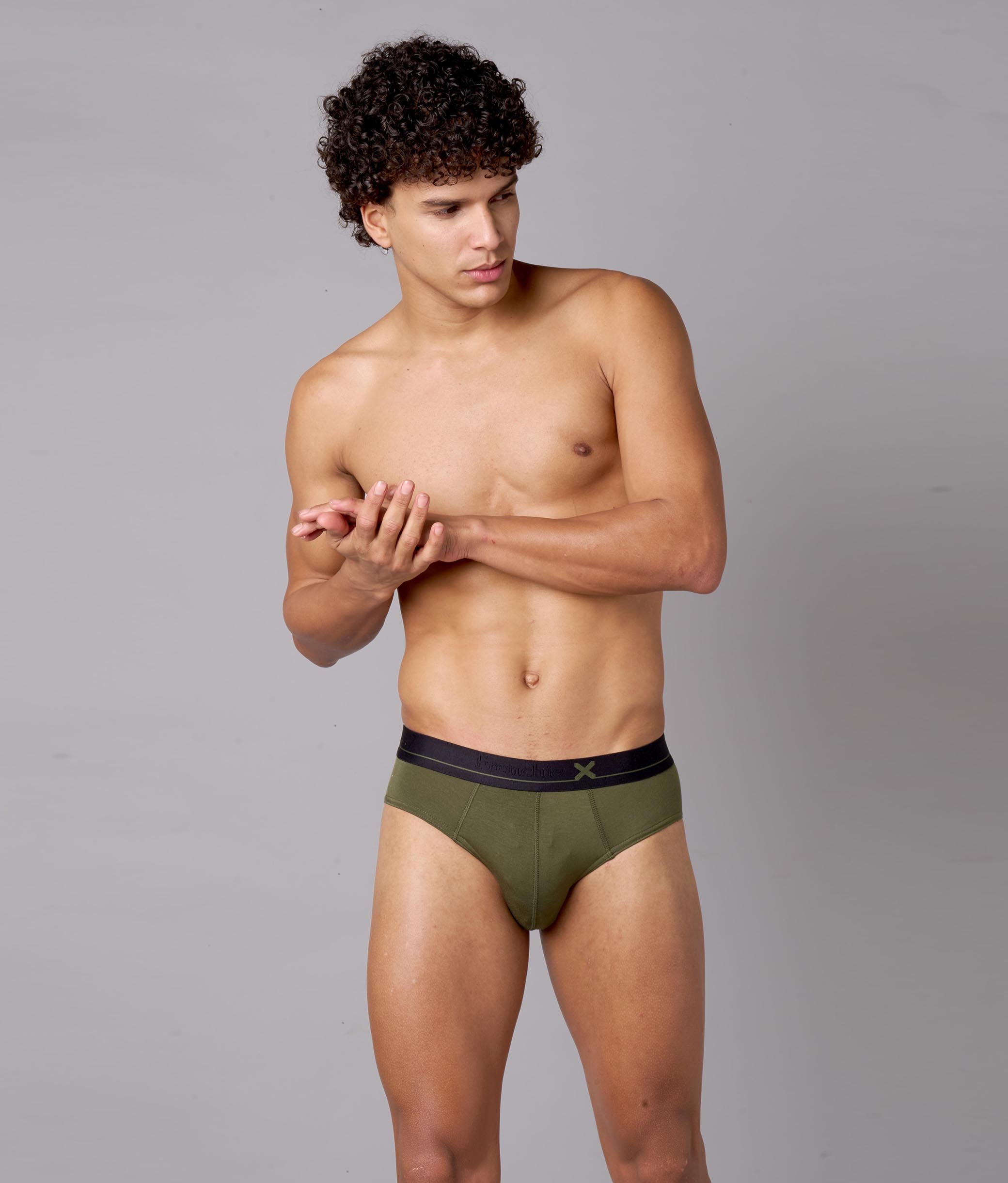 X-Lows Beetle Olive Micro Modal Briefs
