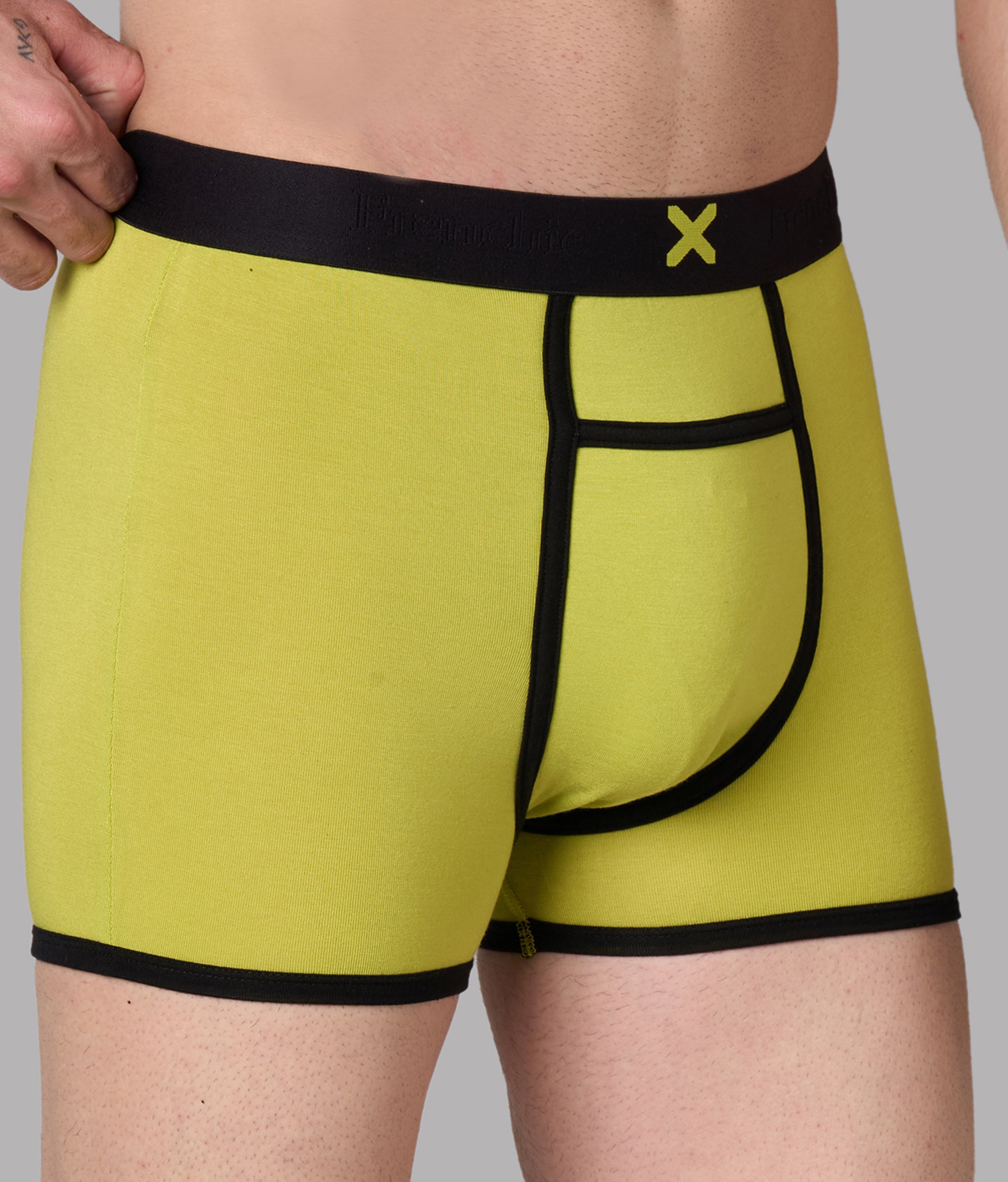 X-Hype Solid Lime Punch Micro Modal Trunks