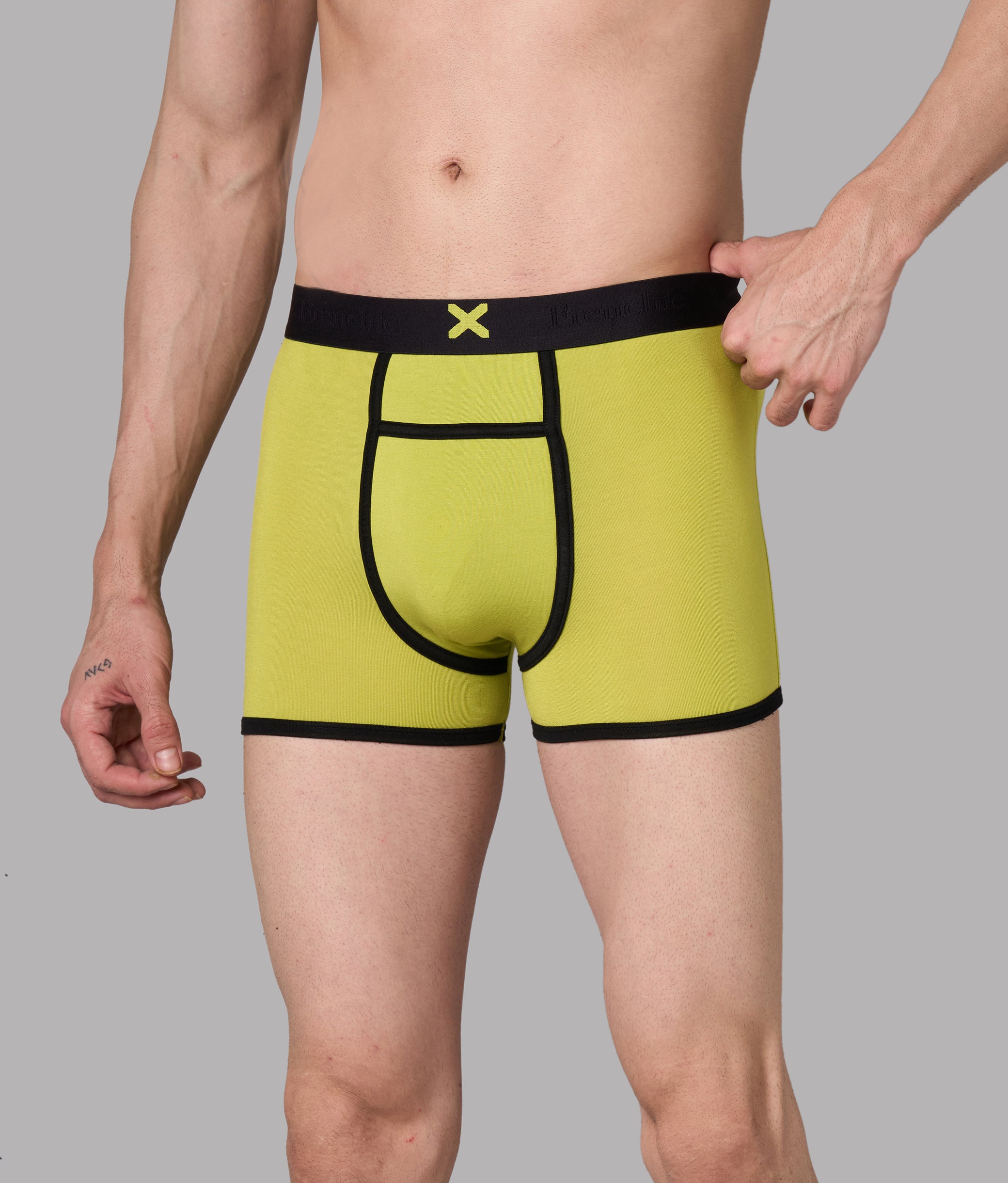X-Hype Solid Lime Punch Micro Modal Trunks