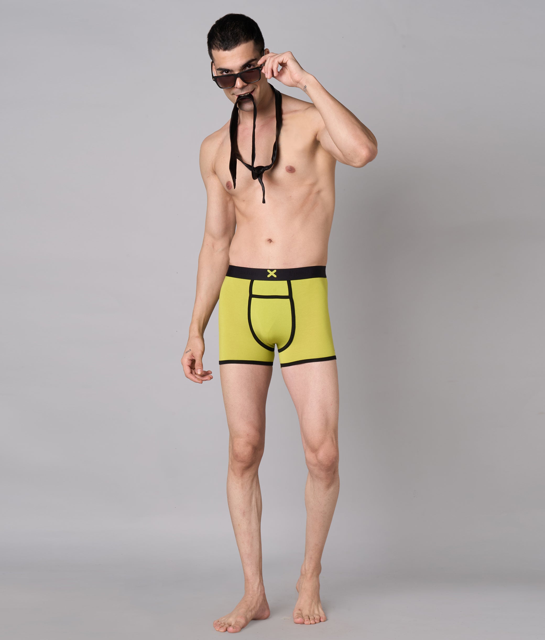 X-Hype Solid Lime Punch Micro Modal Trunks
