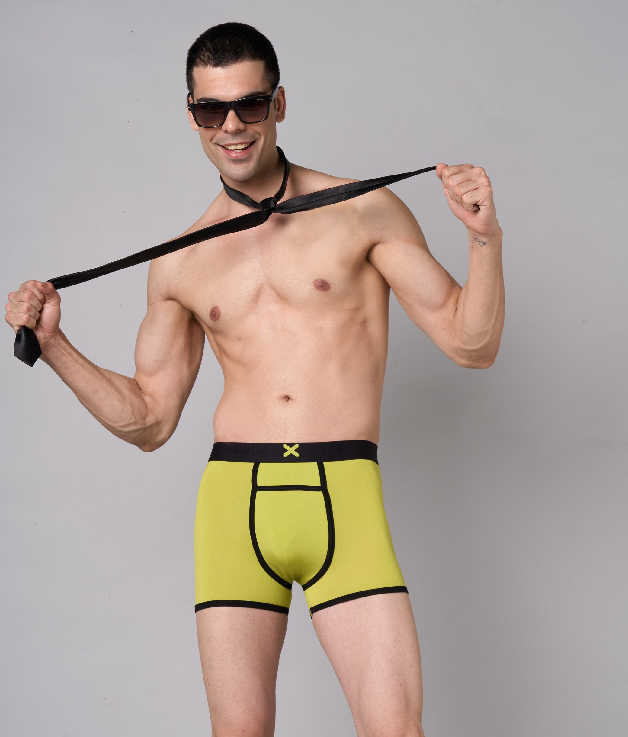 X-Hype Solid Lime Punch Micro Modal Trunks