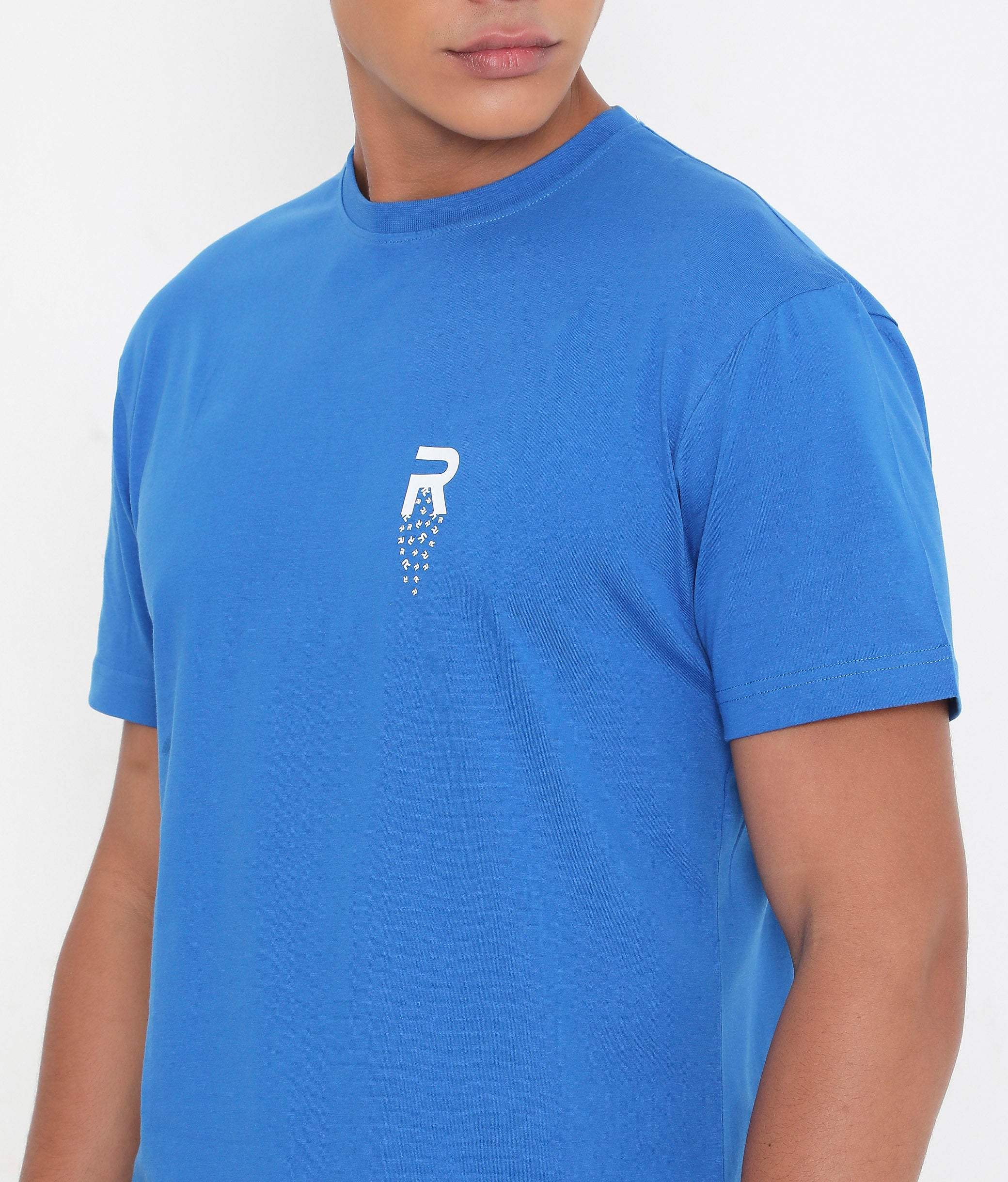 Men Royal Blue Leisurewear Cotton Tee - 002