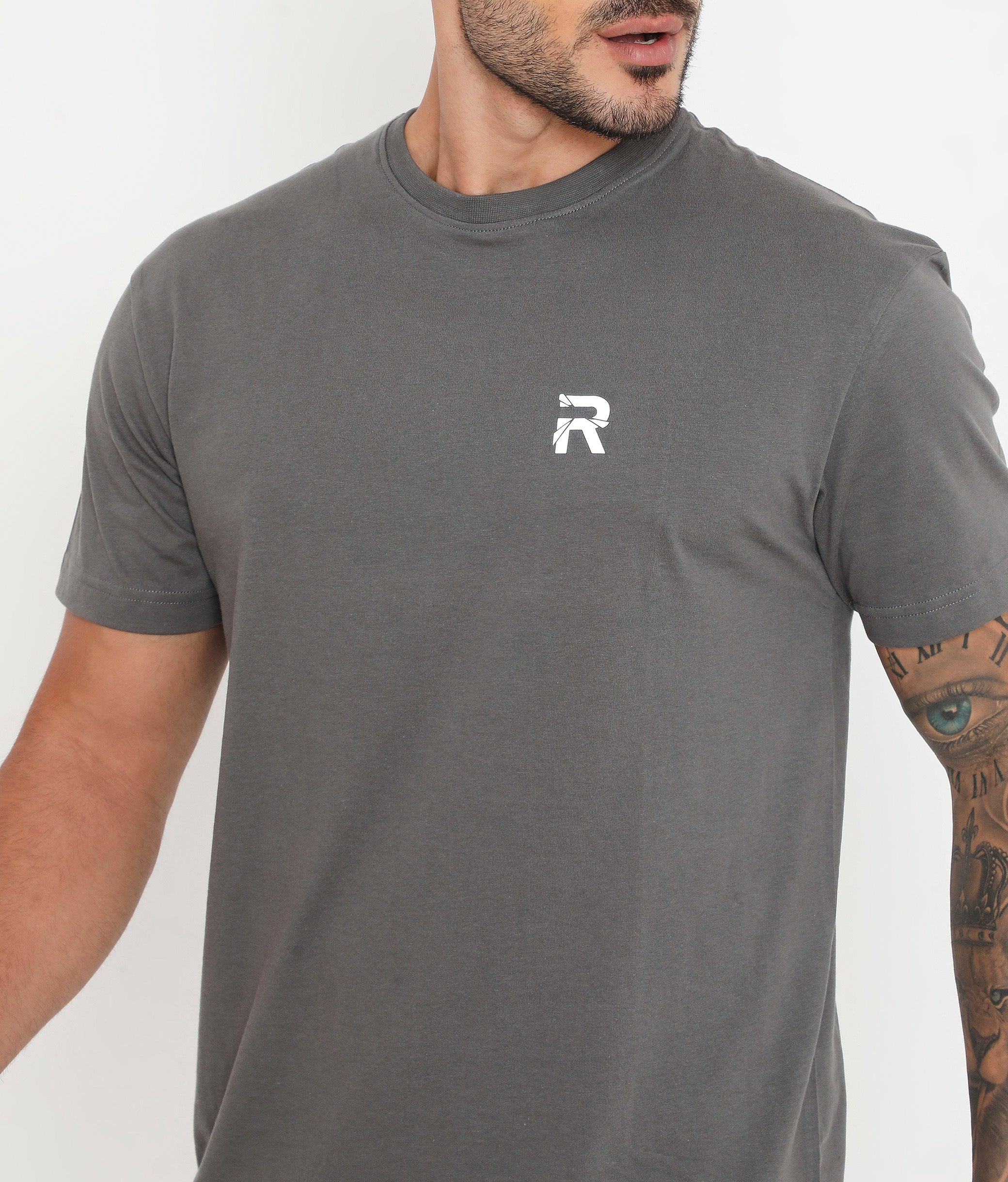 Men Dark Grey Essential Cotton T-Shirt 001