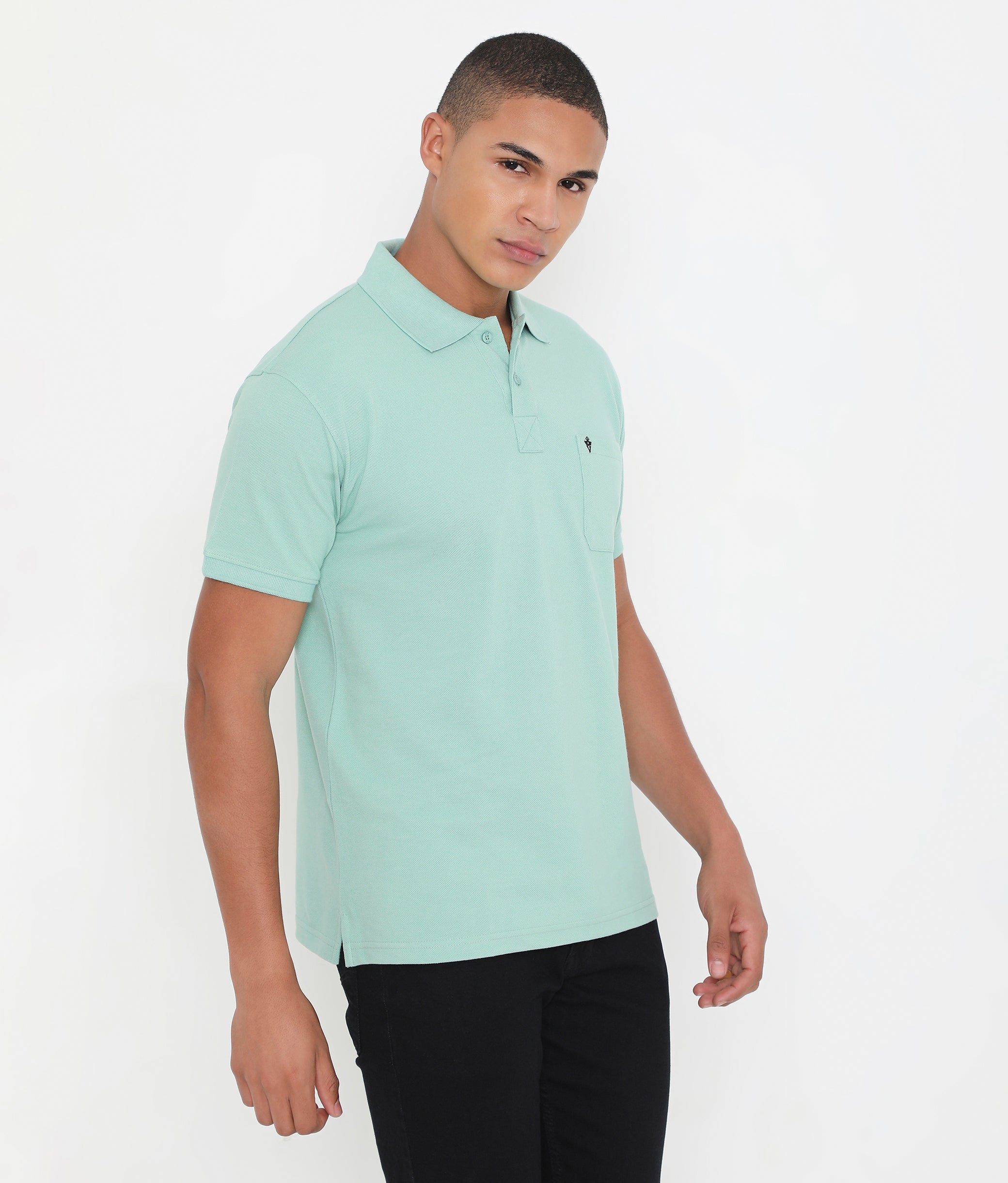 Men Pista Essential Cotton Polo T-Shirt with Chest Pocket