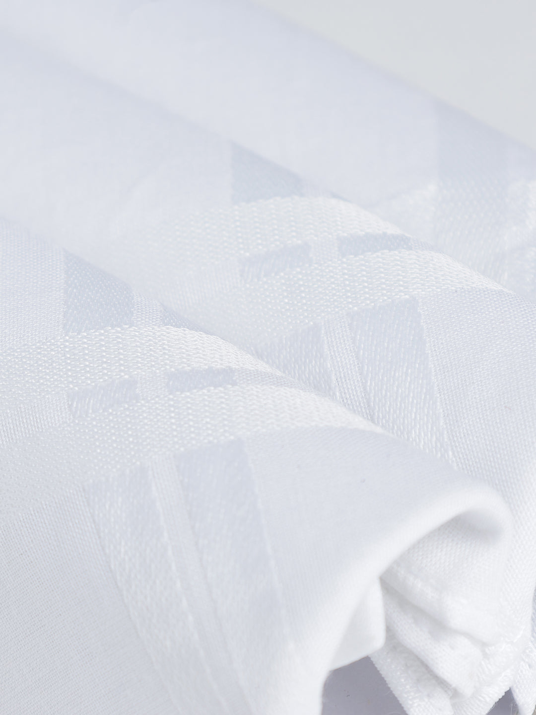 VIP Men's Solid Cotton White Square Classic 01 Handkerchief-Pack of 3