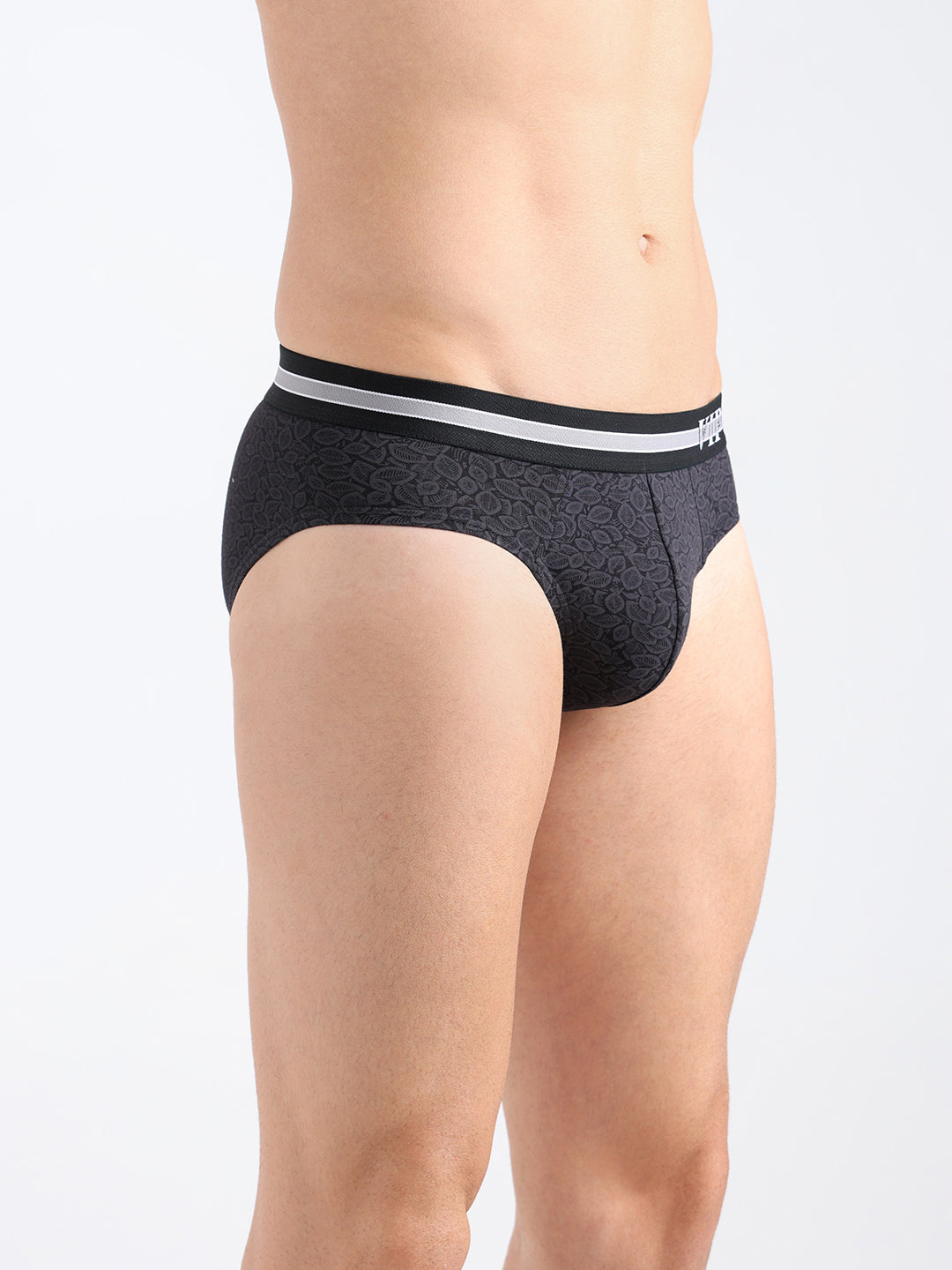 AZURE Men's Printed Cotton Mid Rise Regular Fit Briefs-Assorted Colours-PO2