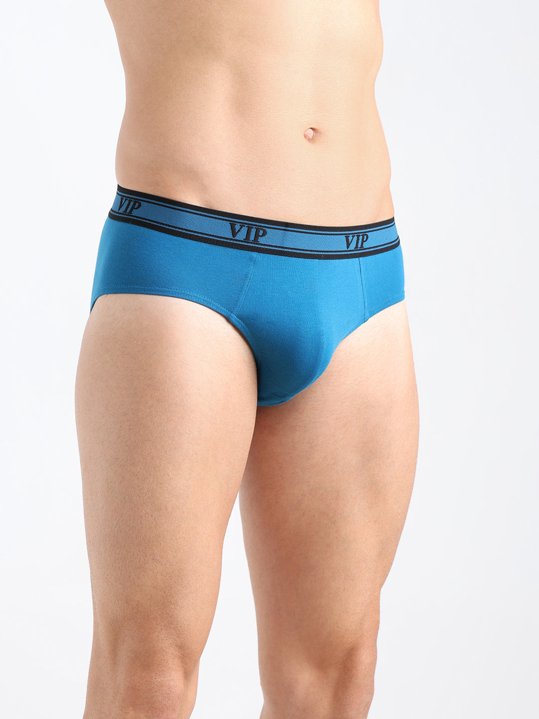 UNIVO Men's Solid Cotton Mid Rise Regular Fit Briefs-Assorted Colours-PO2