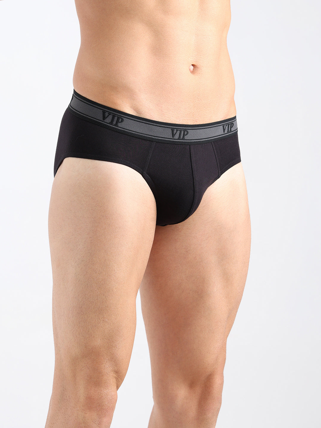 UNIVO Men's Solid Cotton Mid Rise Regular Fit Briefs-Assorted Colours-PO2