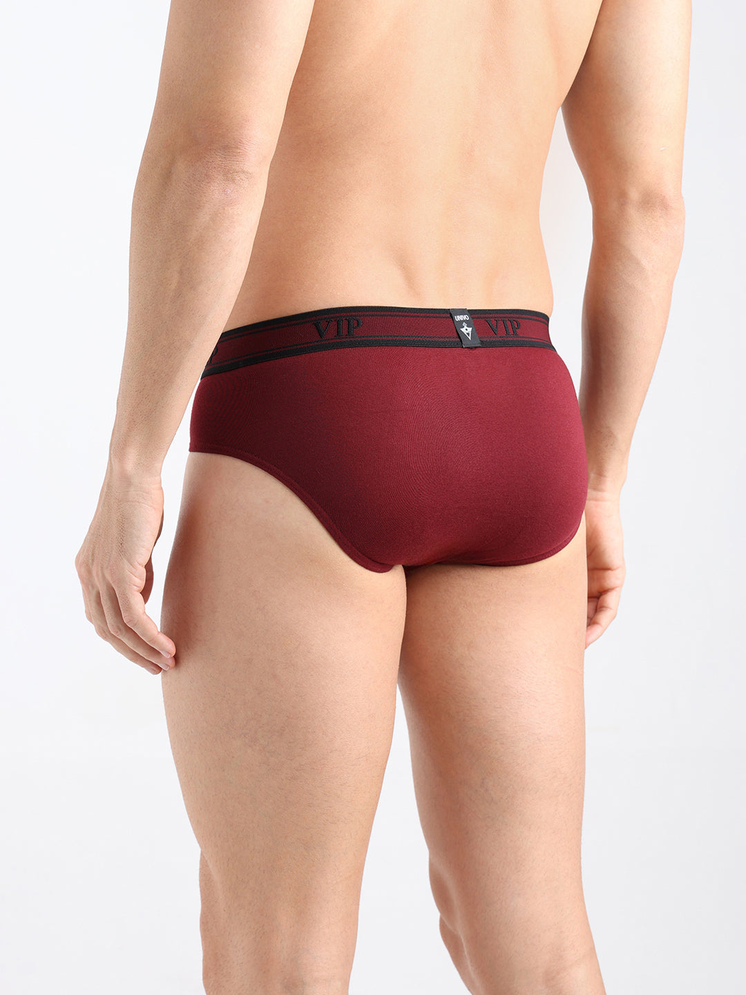 UNIVO Men's Solid Cotton Mid Rise Regular Fit Briefs-Assorted Colours-PO2