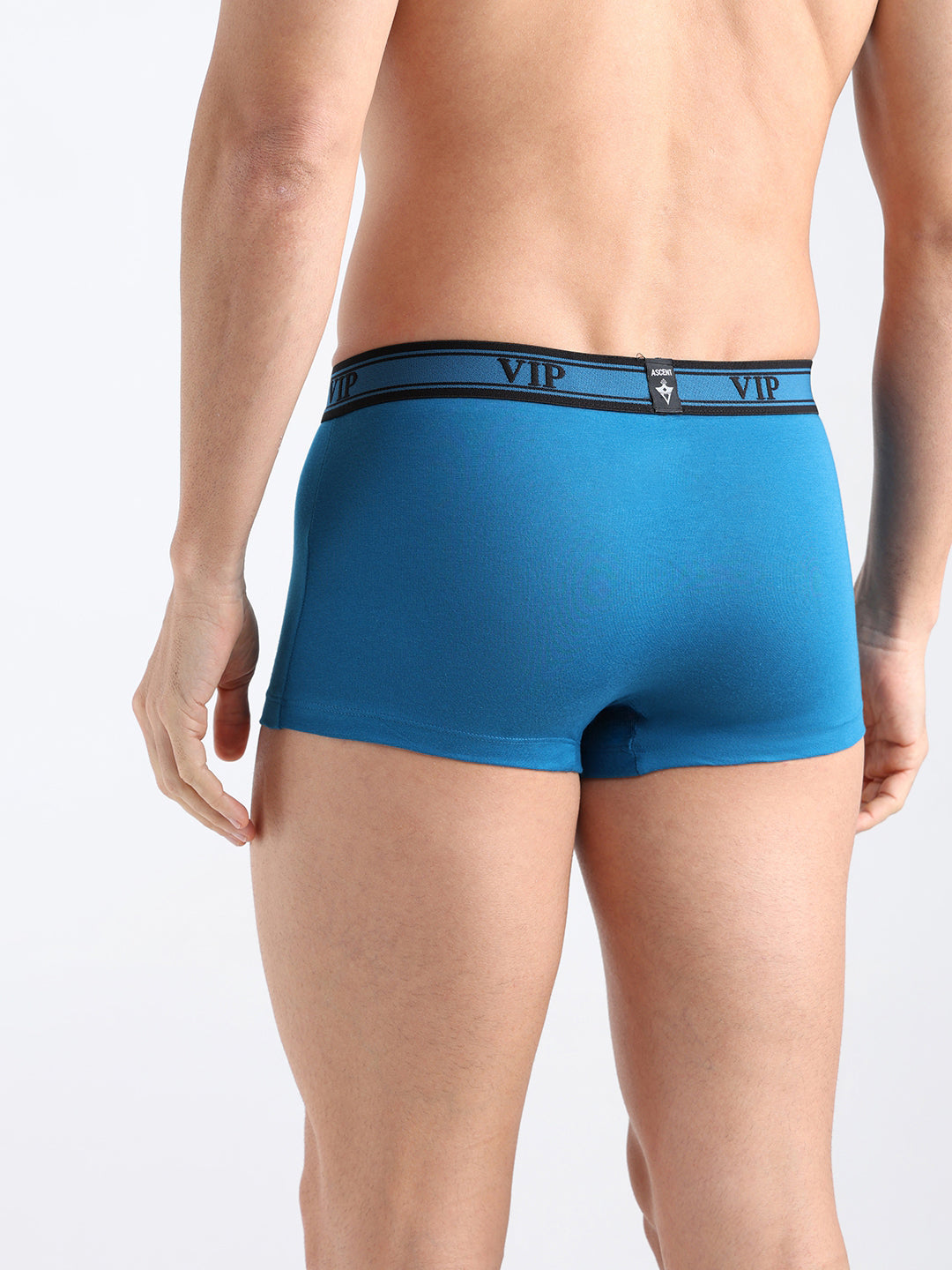 ASCENT Men’s Solid Cotton Mid Rise Regular Fit Trunk-Assorted Colours-PO2
