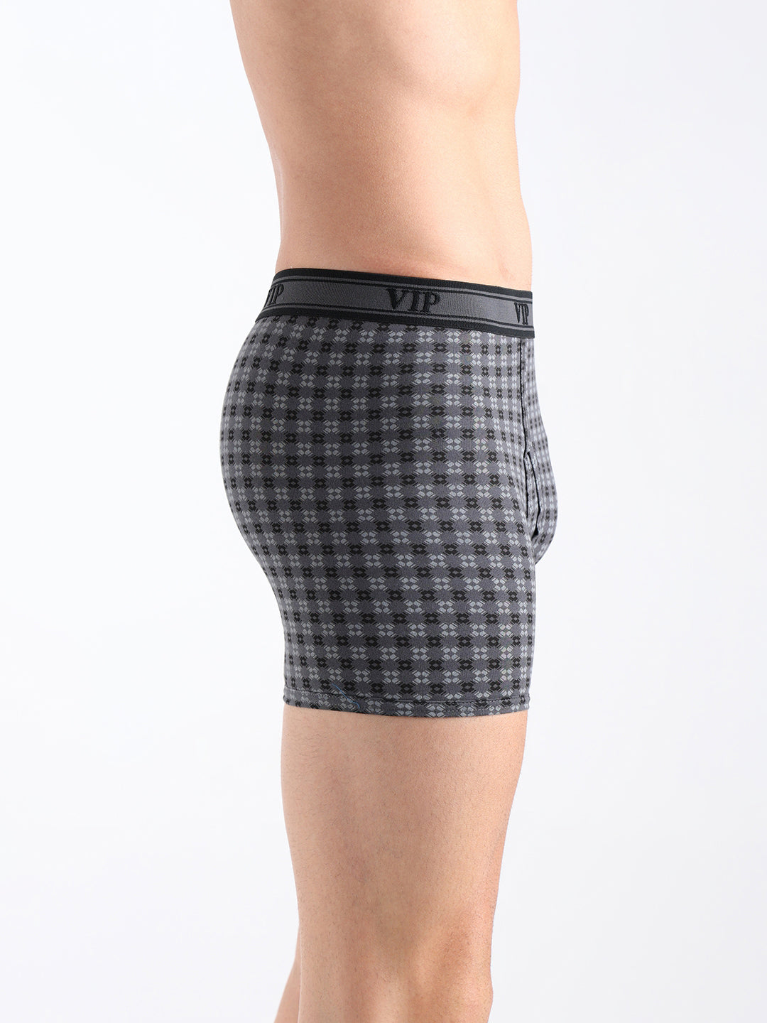 One Up Men's Printed Cotton Mid Rise Regular Fit Trunk-Assorted Colours-Pack of 2