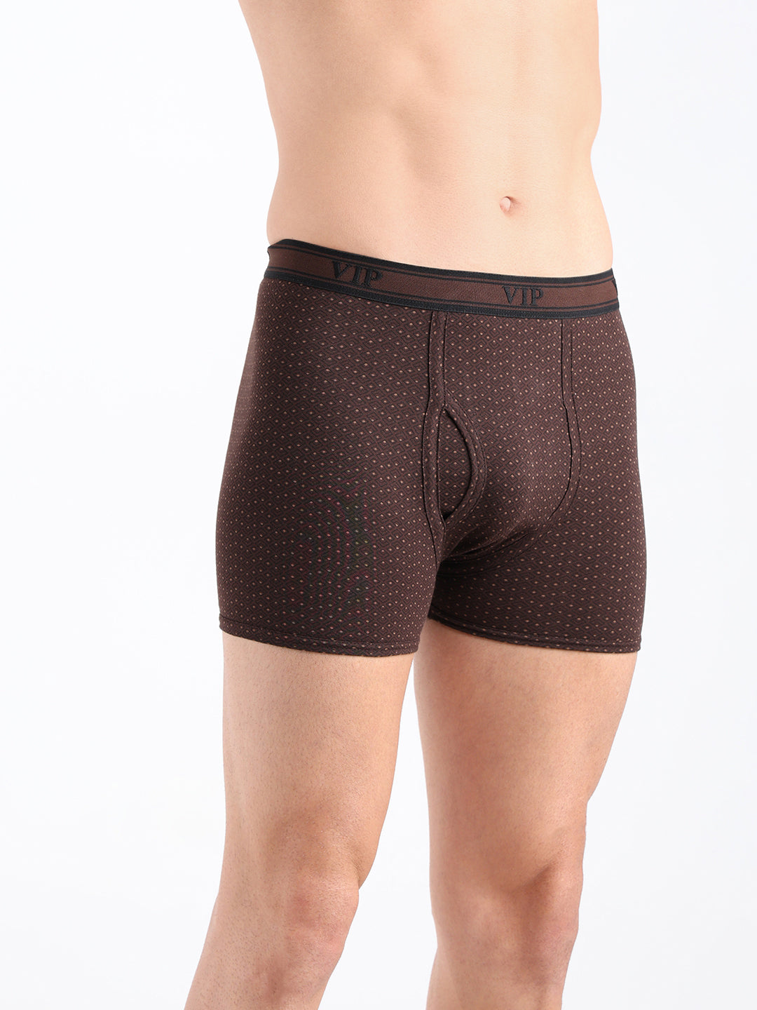 One Up Men's Printed Cotton Mid Rise Regular Fit Trunk-Assorted Colours-Pack of 2