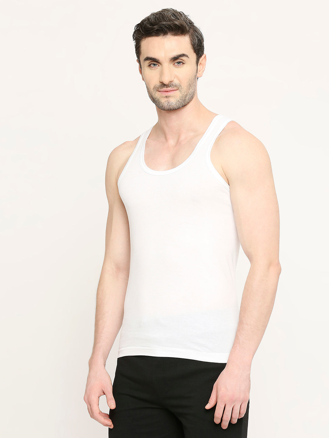 Bonus Classic Men's Snow White Cotton Vest for Men