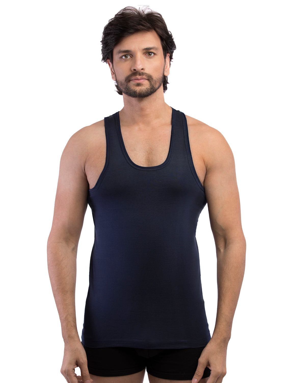 Men's Supreme Round Neck Cotton Vest - Assorted Colours