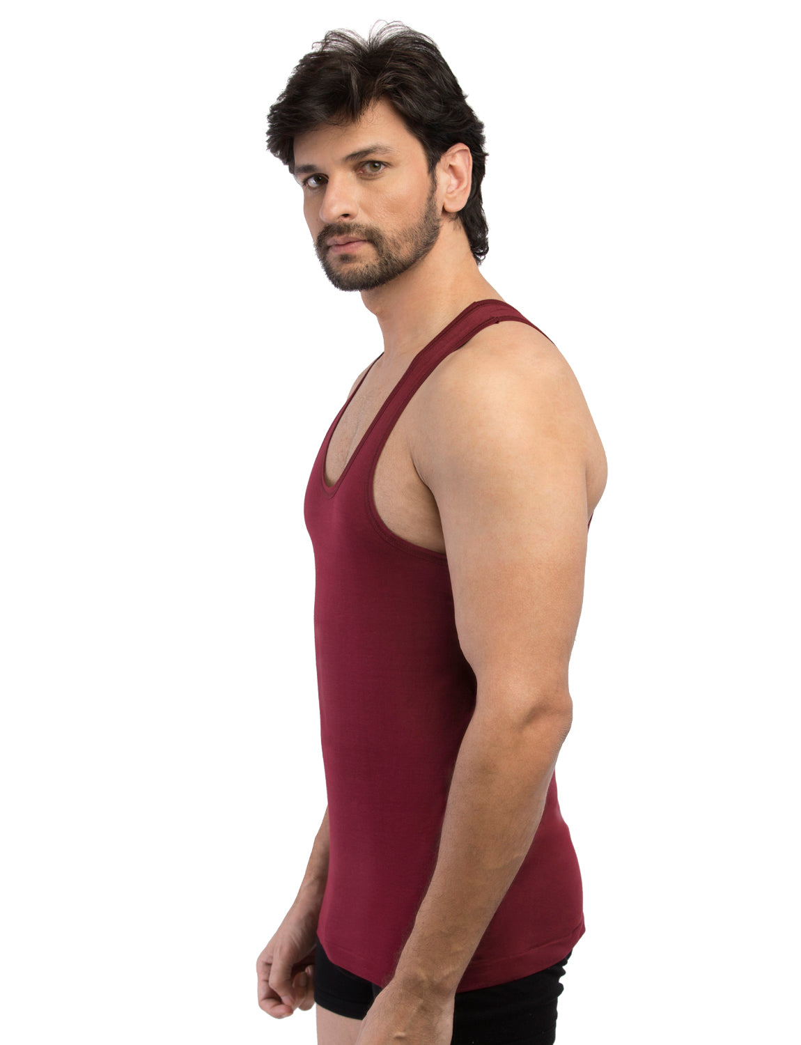 Men's Supreme Round Neck Cotton Vest - Assorted Colours